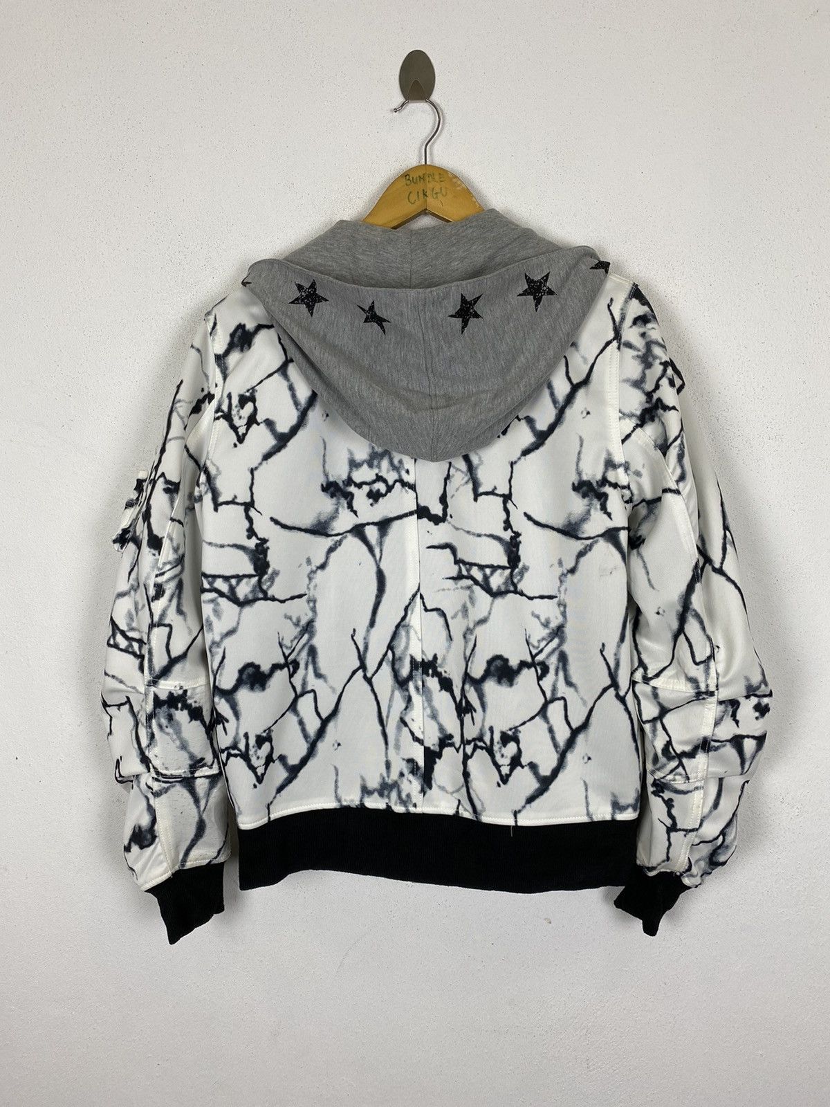 Japanese Brand GROWTH BY GRAIL MARBLE BOMBER JACKET Size US M / EU 48-50 / 2 - 11 Thumbnail