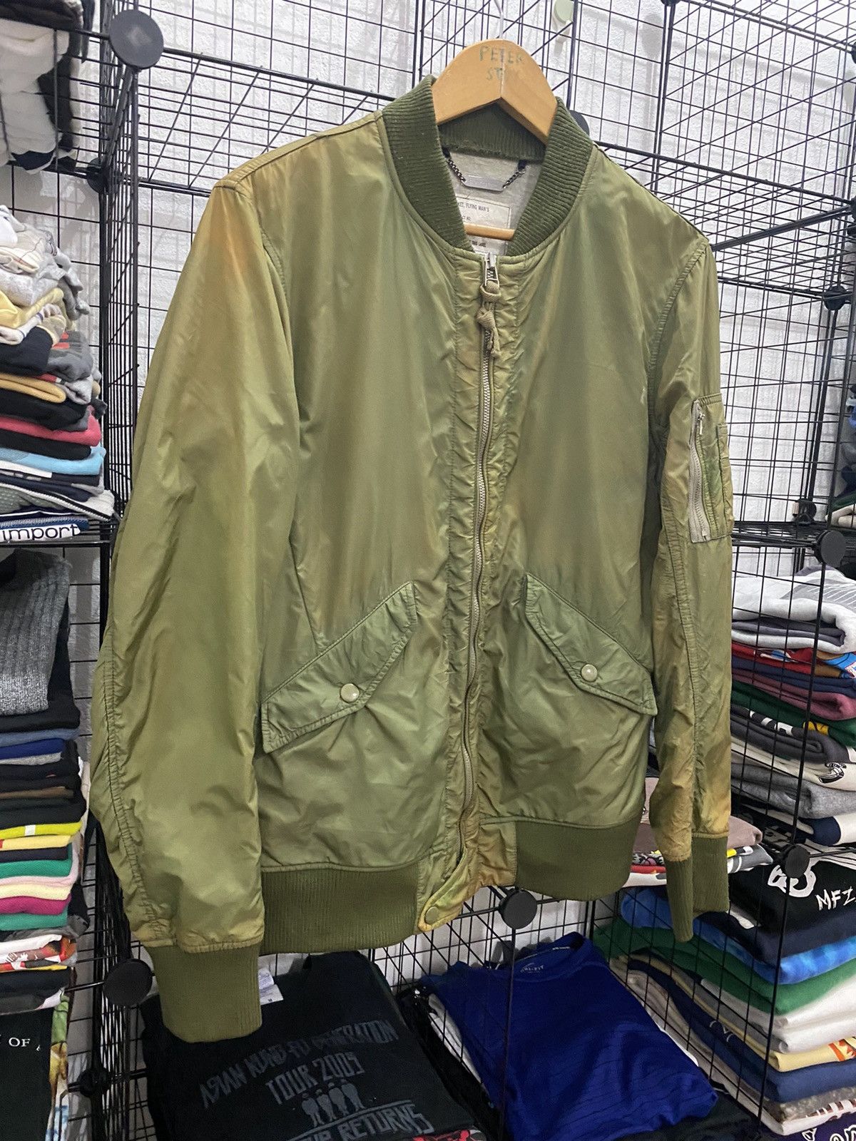 monkey time Monkey Time Flying Man’s Bomber Jacket-GK15 Size US M / EU 48-50 / 2 - 5 Thumbnail