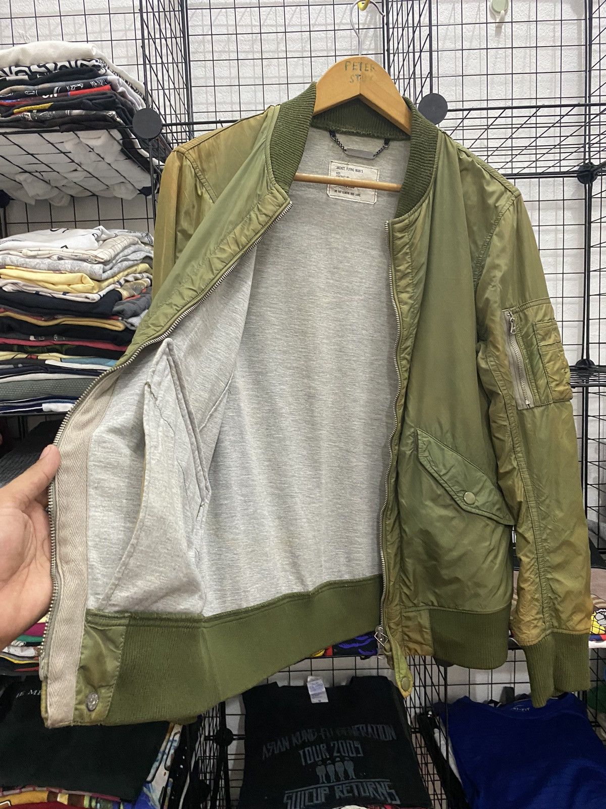 monkey time Monkey Time Flying Man’s Bomber Jacket-GK15 Size US M / EU 48-50 / 2 - 2 Thumbnail