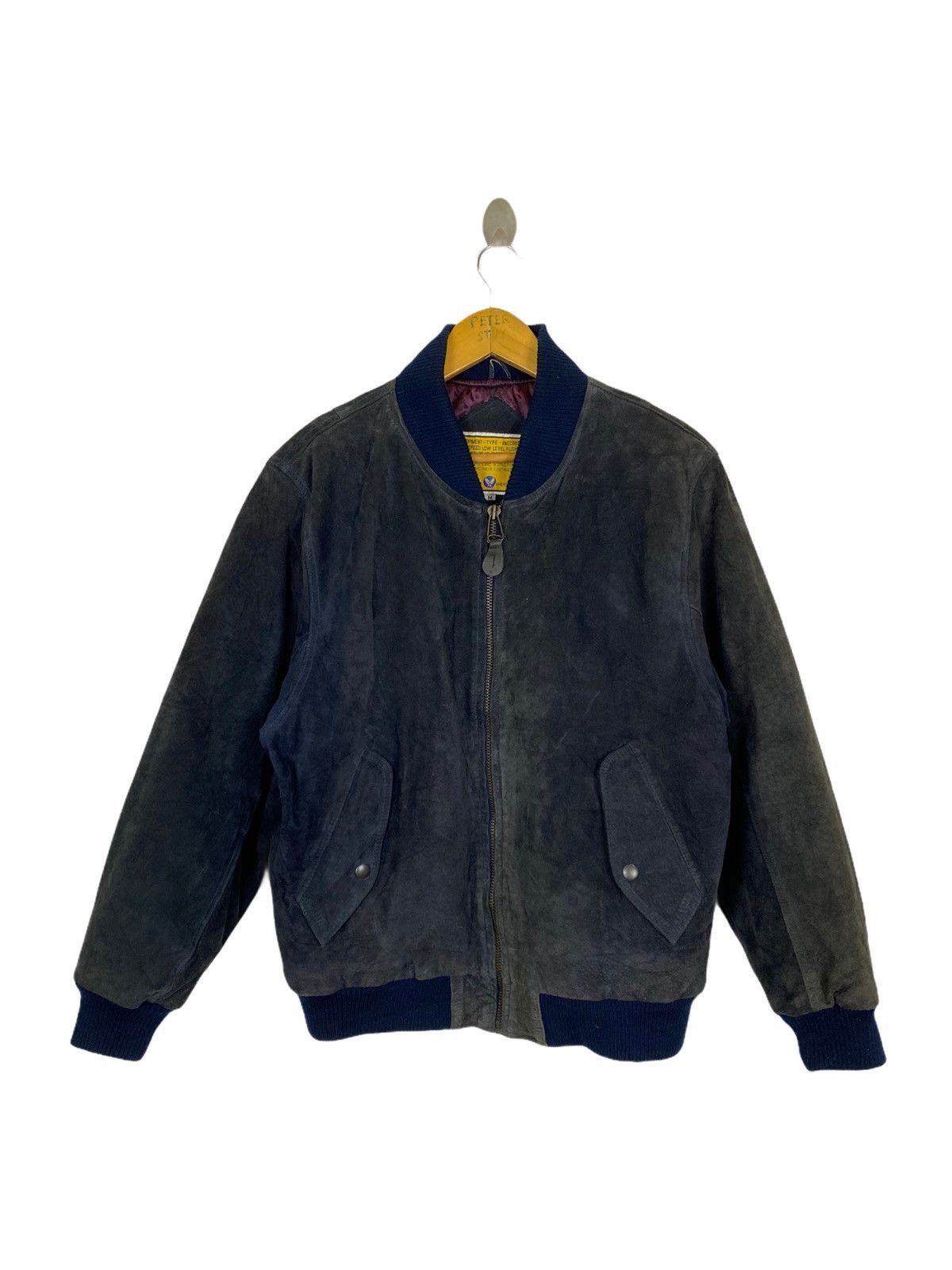 GK146 VINTAGE AVIREX ANECDOTE LEATHER BOMBER JACKET