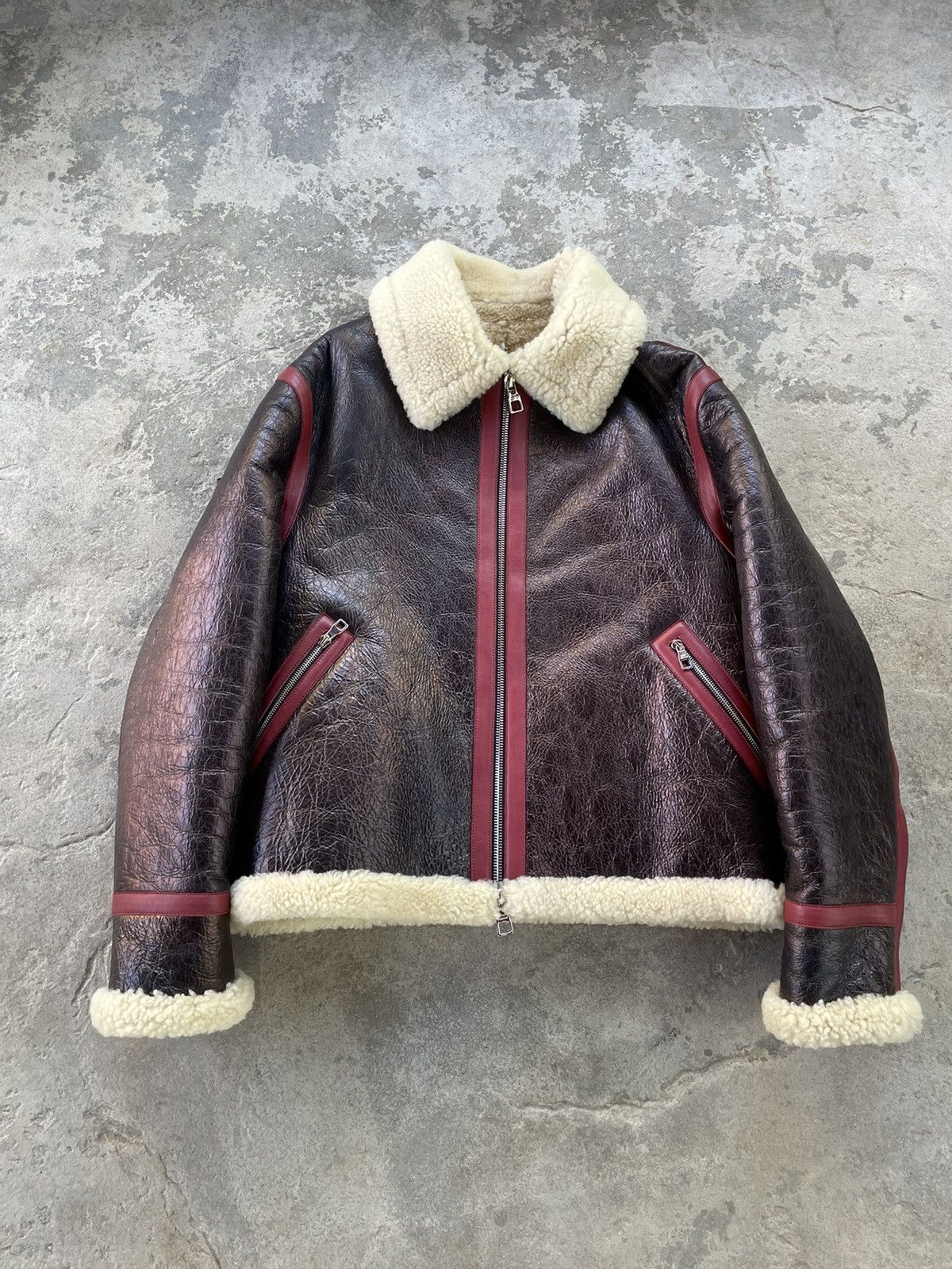 Louis Vuitton Shearling Aviator Jacket ‘Sound Design Record Club’ Size US L / EU 52-54 / 3 - 3 Thumbnail