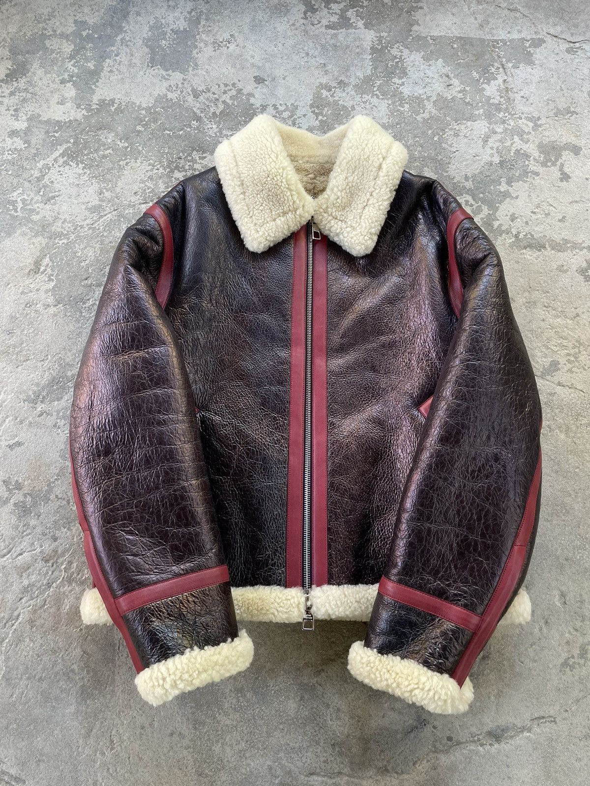 Louis Vuitton Shearling Aviator Jacket ‘Sound Design Record Club’ Size US L / EU 52-54 / 3 - 5 Thumbnail