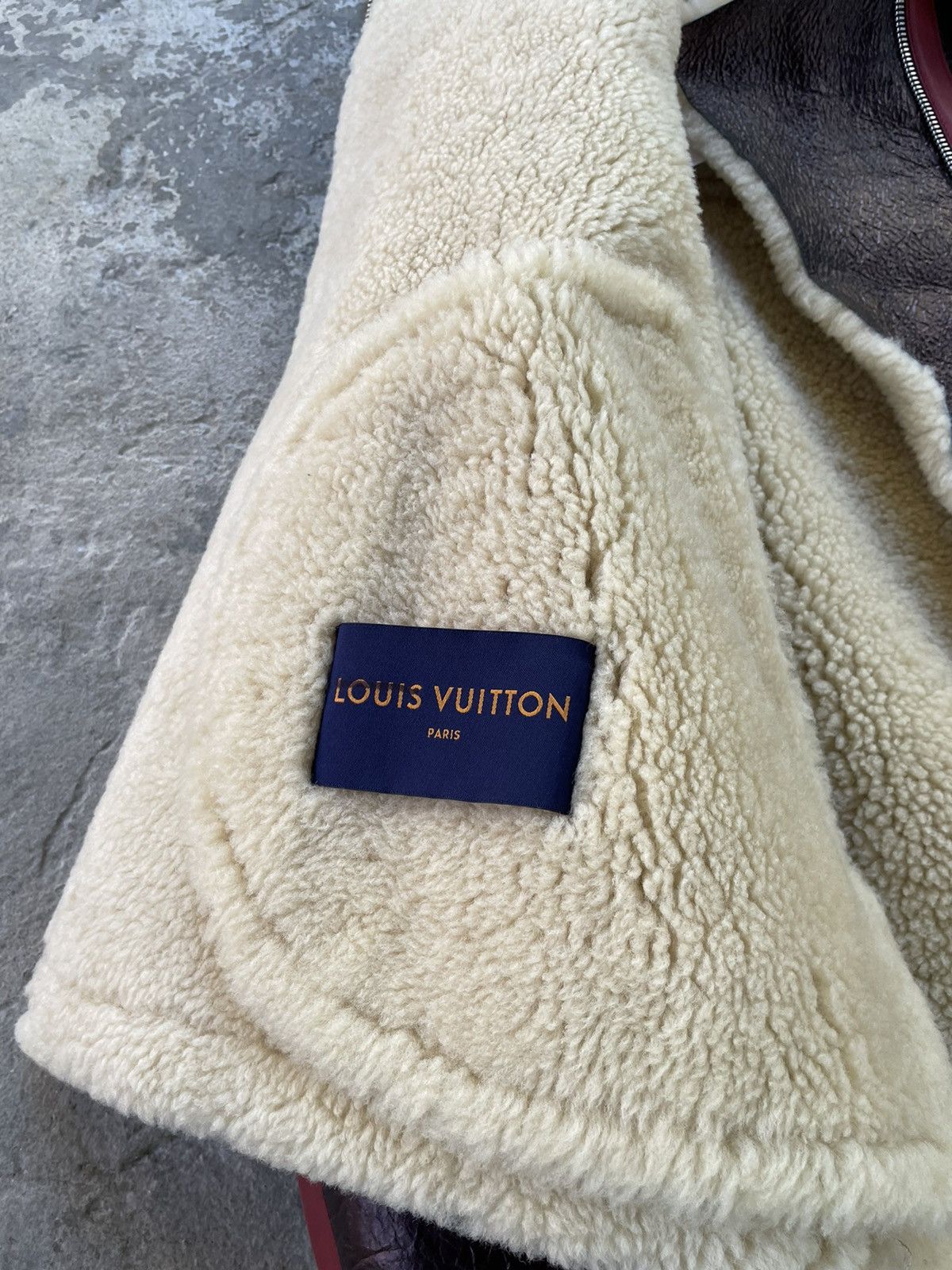 Louis Vuitton Shearling Aviator Jacket ‘Sound Design Record Club’ Size US L / EU 52-54 / 3 - 6 Thumbnail