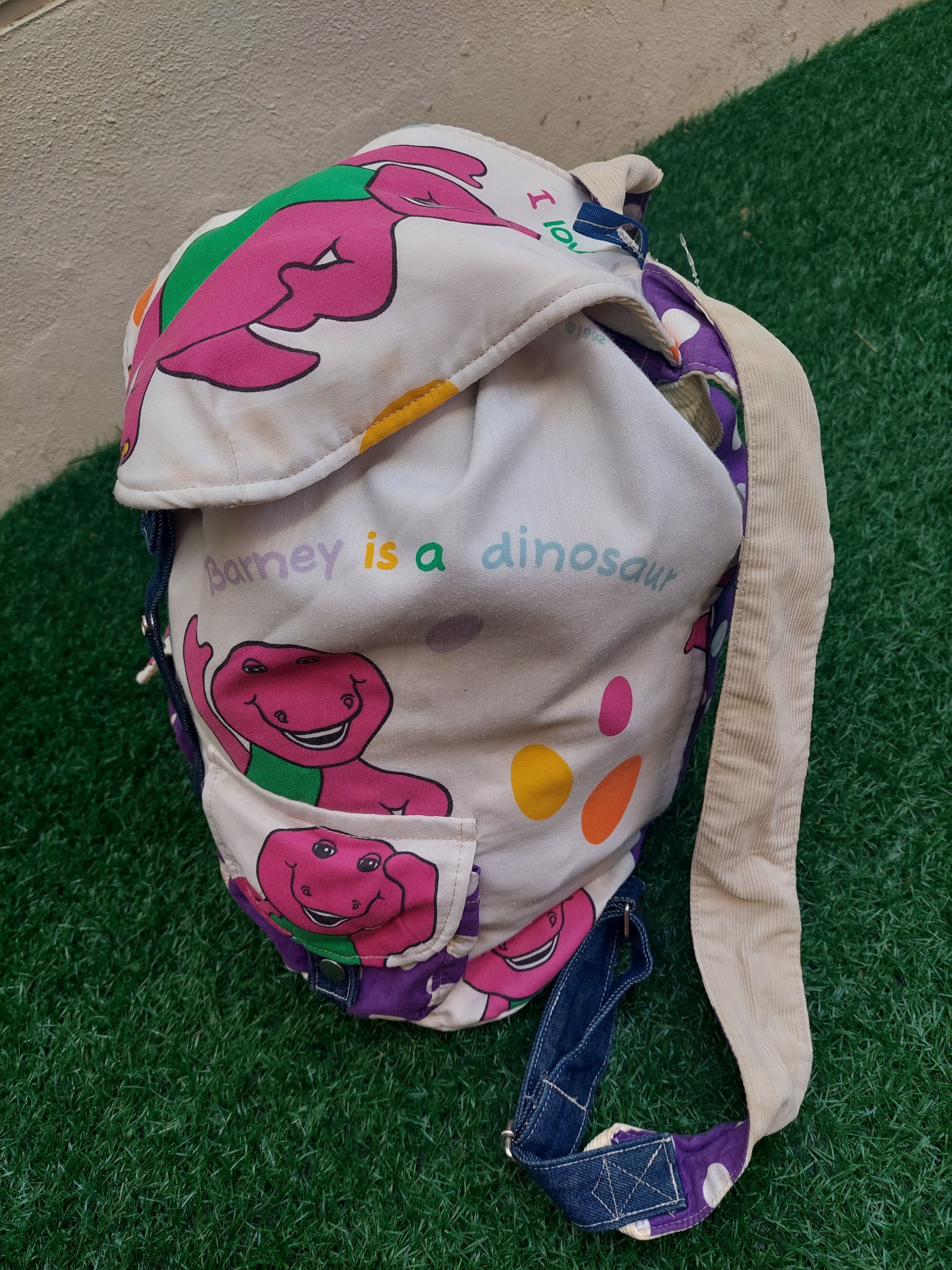 Vintage VINTAGE BARNEY IS A DINOSAUR 1992" BACKPACK Size ONE SIZE - 9 Thumbnail
