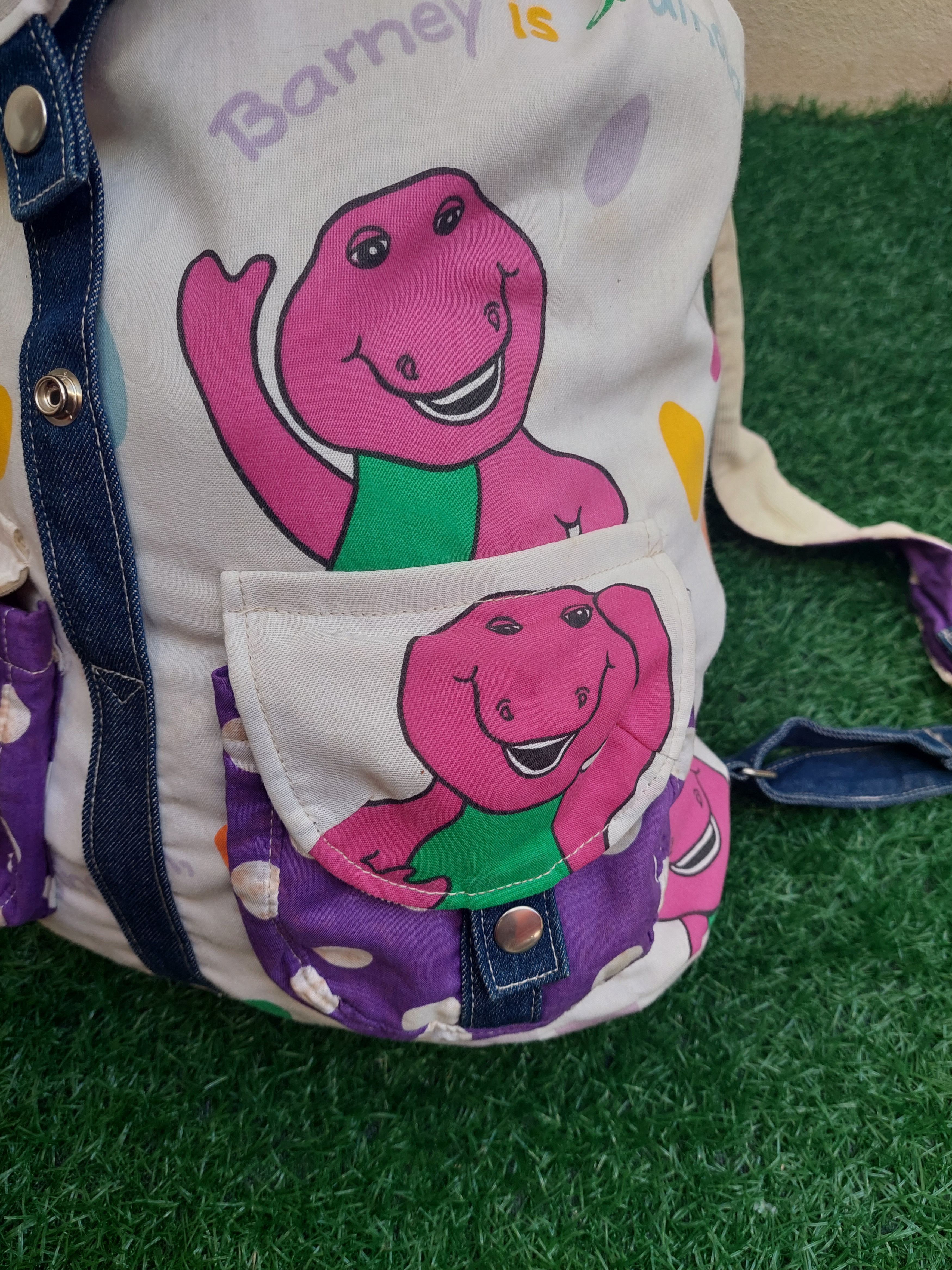 Vintage VINTAGE BARNEY IS A DINOSAUR 1992" BACKPACK Size ONE SIZE - 10 Thumbnail