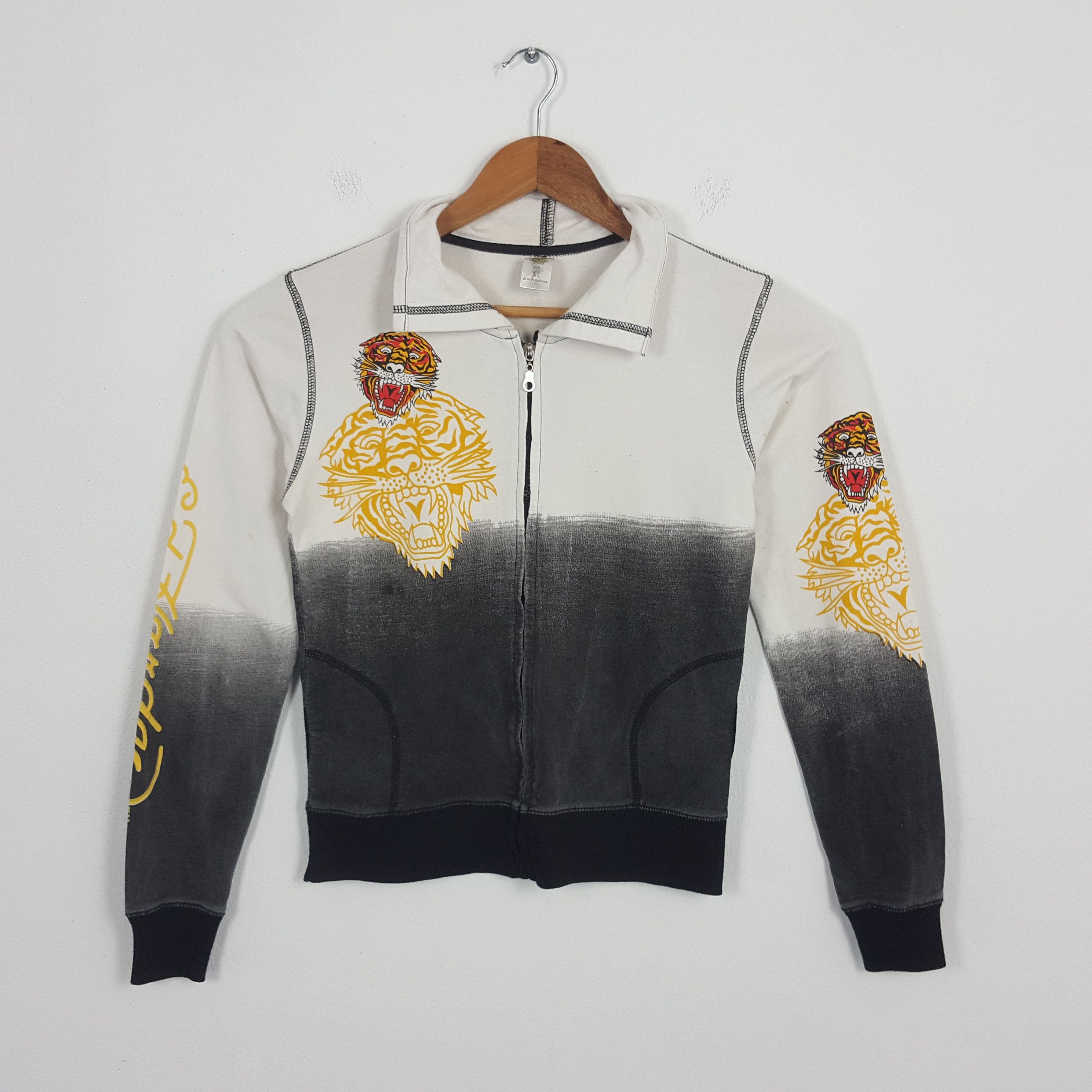Christian Audigier × Ed Hardy × Vintage Vintage Ed-Hardy Christian Audigier Designer Sweater Jacket Size US S / EU 44-46 / 1 - 3 Thumbnail