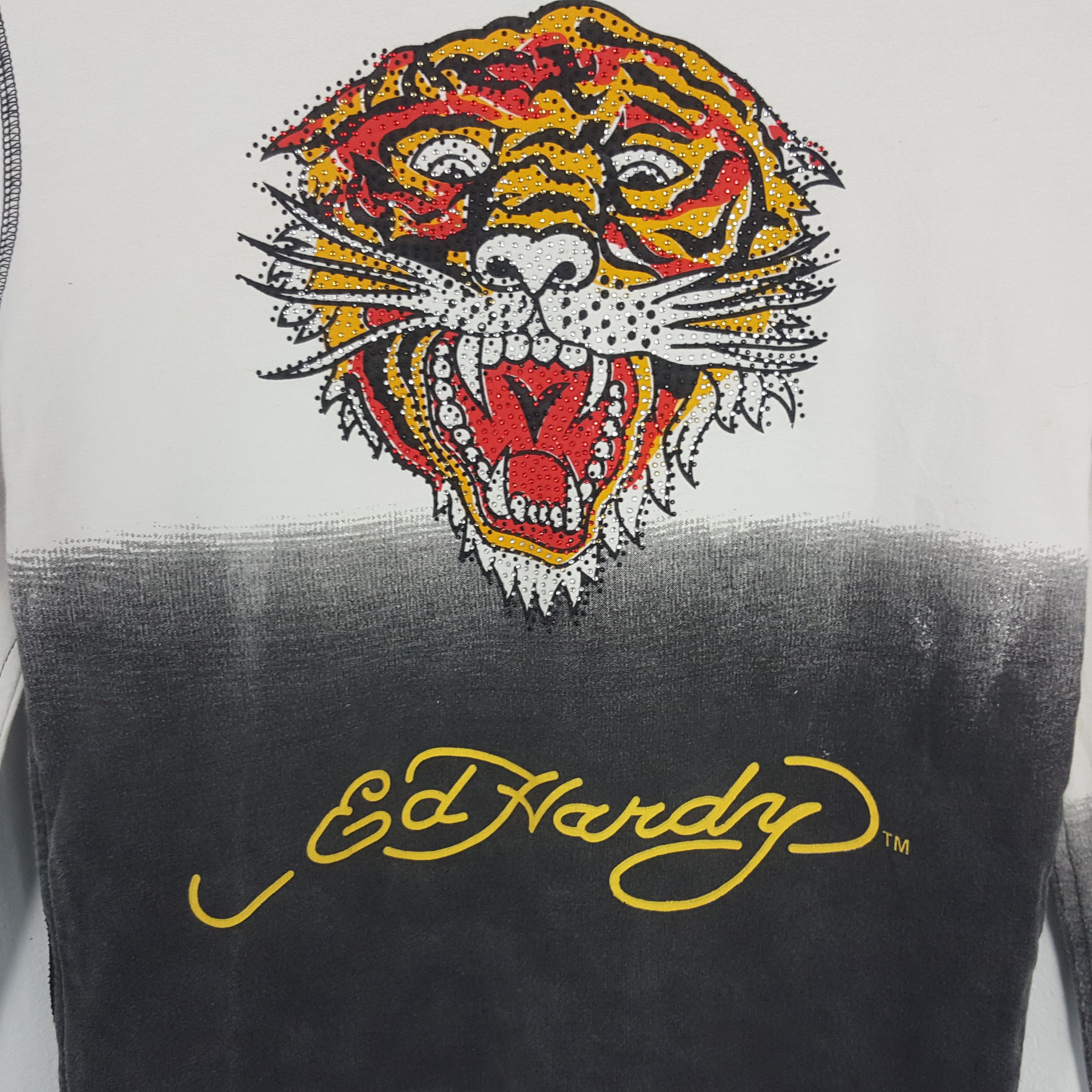 Christian Audigier × Ed Hardy × Vintage Vintage Ed-Hardy Christian Audigier Designer Sweater Jacket Size US S / EU 44-46 / 1 - 2 Thumbnail