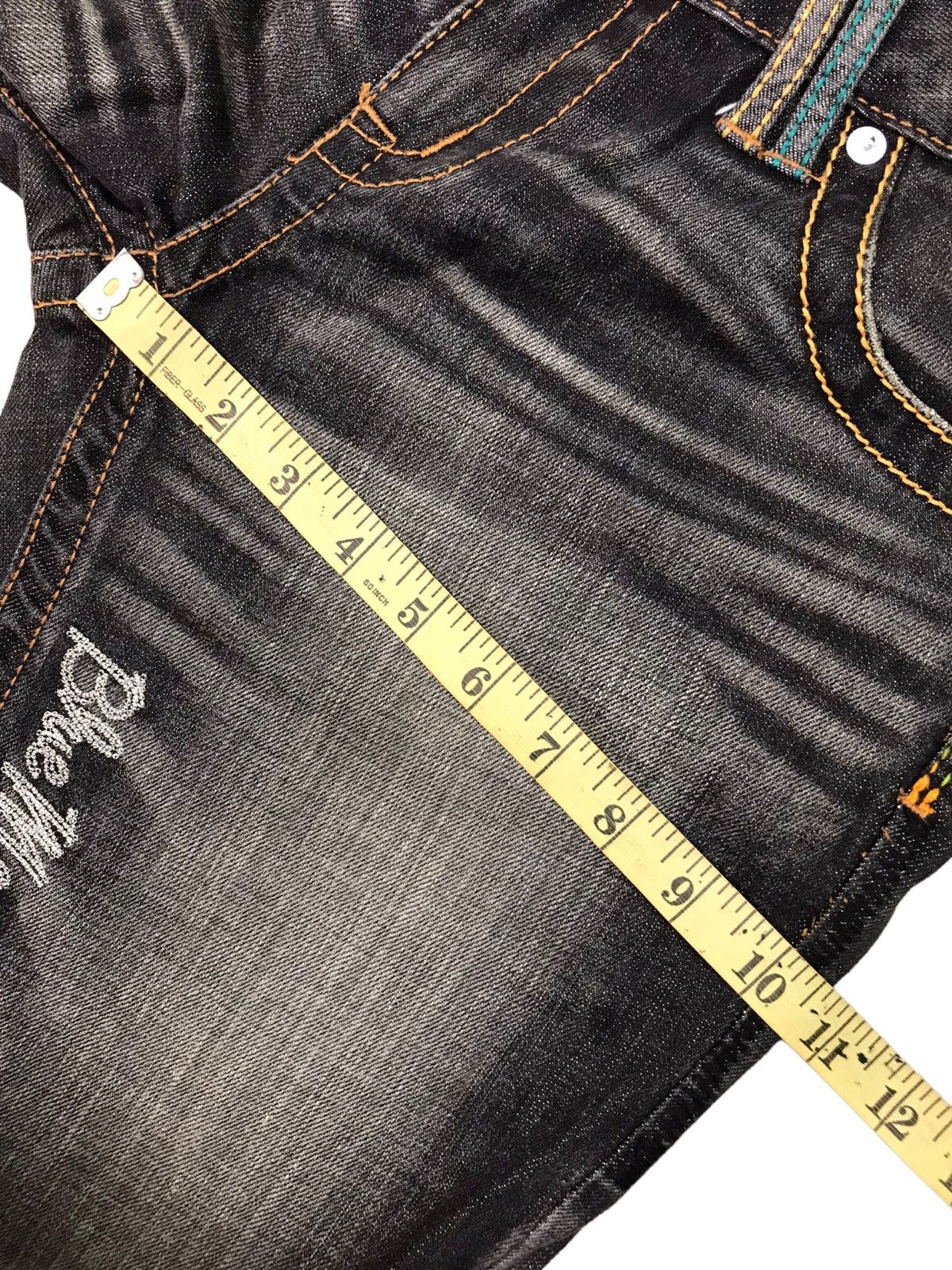 Japanese Brand 🔥🇯🇵 AUTHENTIC BMB BLUE MOON BLUE JEANS EMBROIDERY DESIGN Size US 27 - 21 Thumbnail