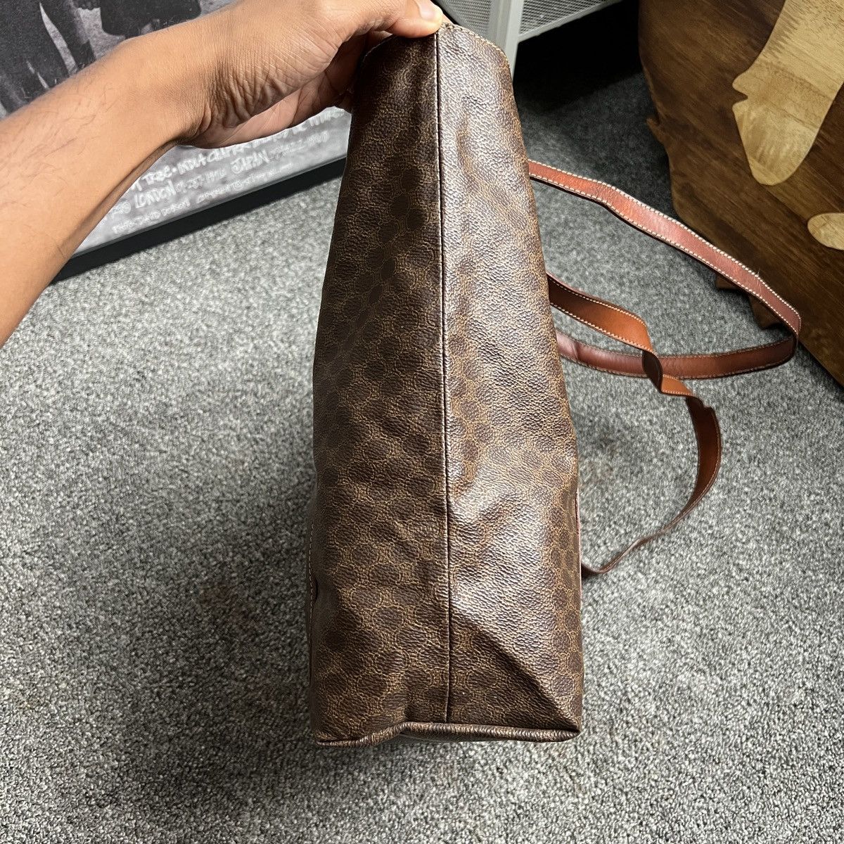 Celine × Hedi Slimane Authentic Celine Triomphe Monogram Shoulder Bag Size ONE SIZE - 4 Thumbnail
