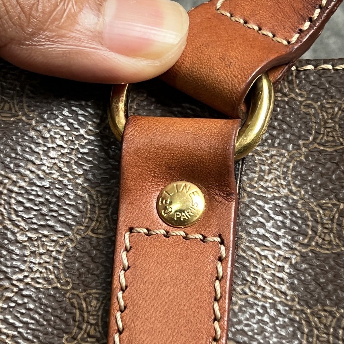 Celine × Hedi Slimane Authentic Celine Triomphe Monogram Shoulder Bag Size ONE SIZE - 17 Thumbnail