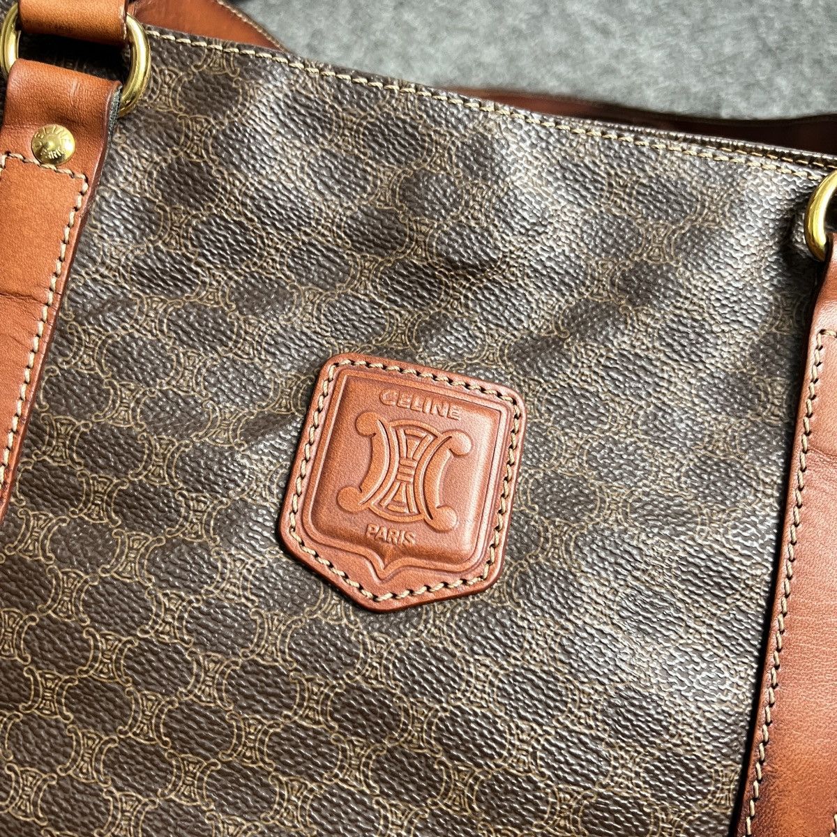 Celine × Hedi Slimane Authentic Celine Triomphe Monogram Shoulder Bag Size ONE SIZE - 8 Thumbnail