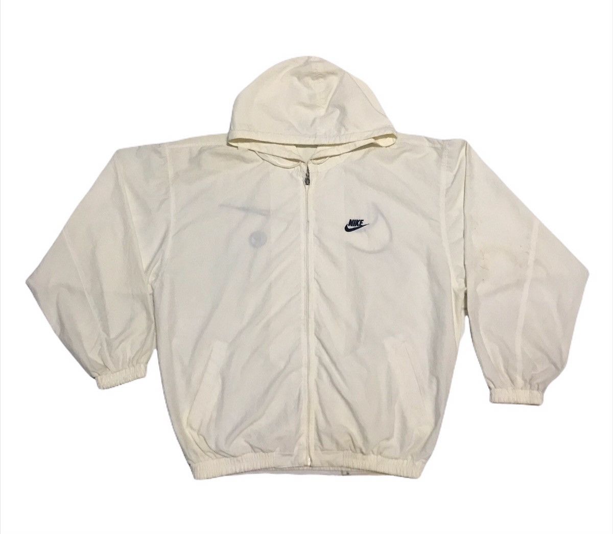 Nike × Vintage Vintage Nike Swoosh Grey Tag Spell Out Bomber Style Size US L / EU 52-54 / 3 - 2 Thumbnail