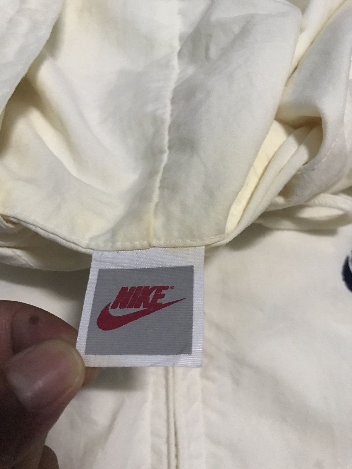 Nike × Vintage Vintage Nike Swoosh Grey Tag Spell Out Bomber Style Size US L / EU 52-54 / 3 - 4 Thumbnail