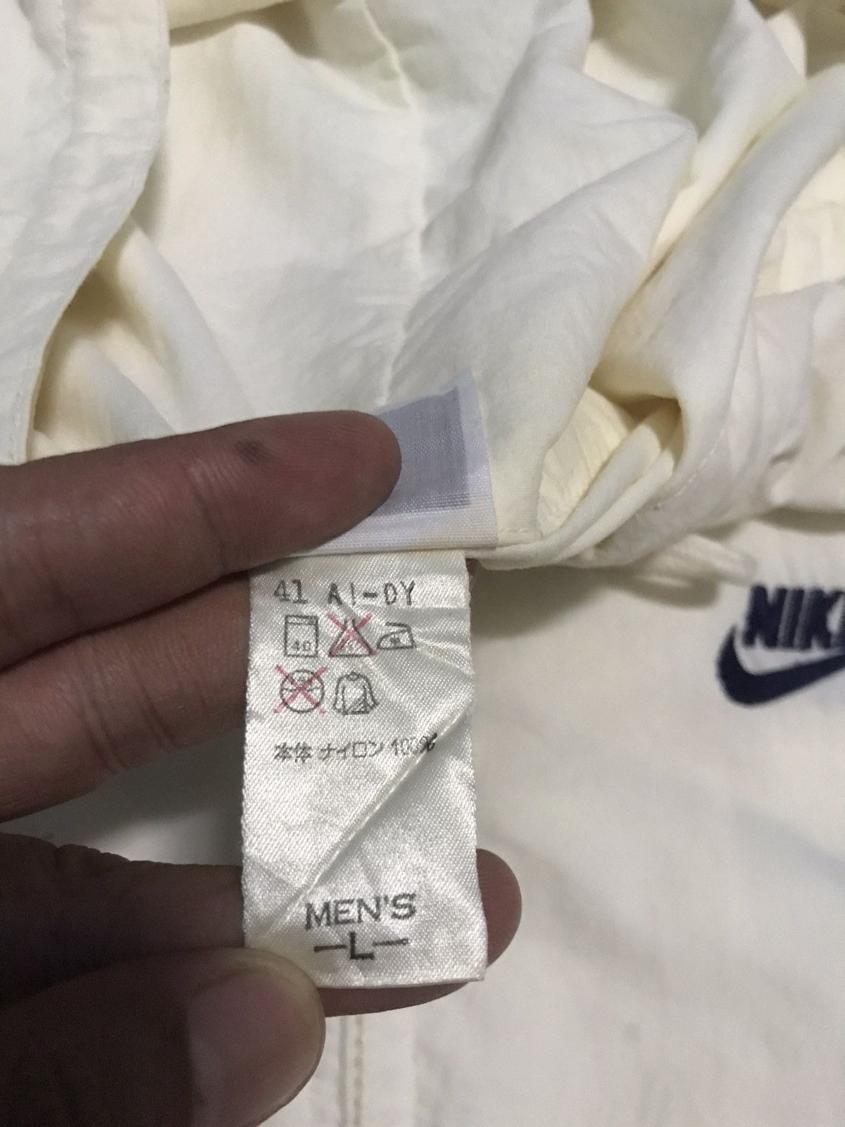 Nike × Vintage Vintage Nike Swoosh Grey Tag Spell Out Bomber Style Size US L / EU 52-54 / 3 - 5 Thumbnail