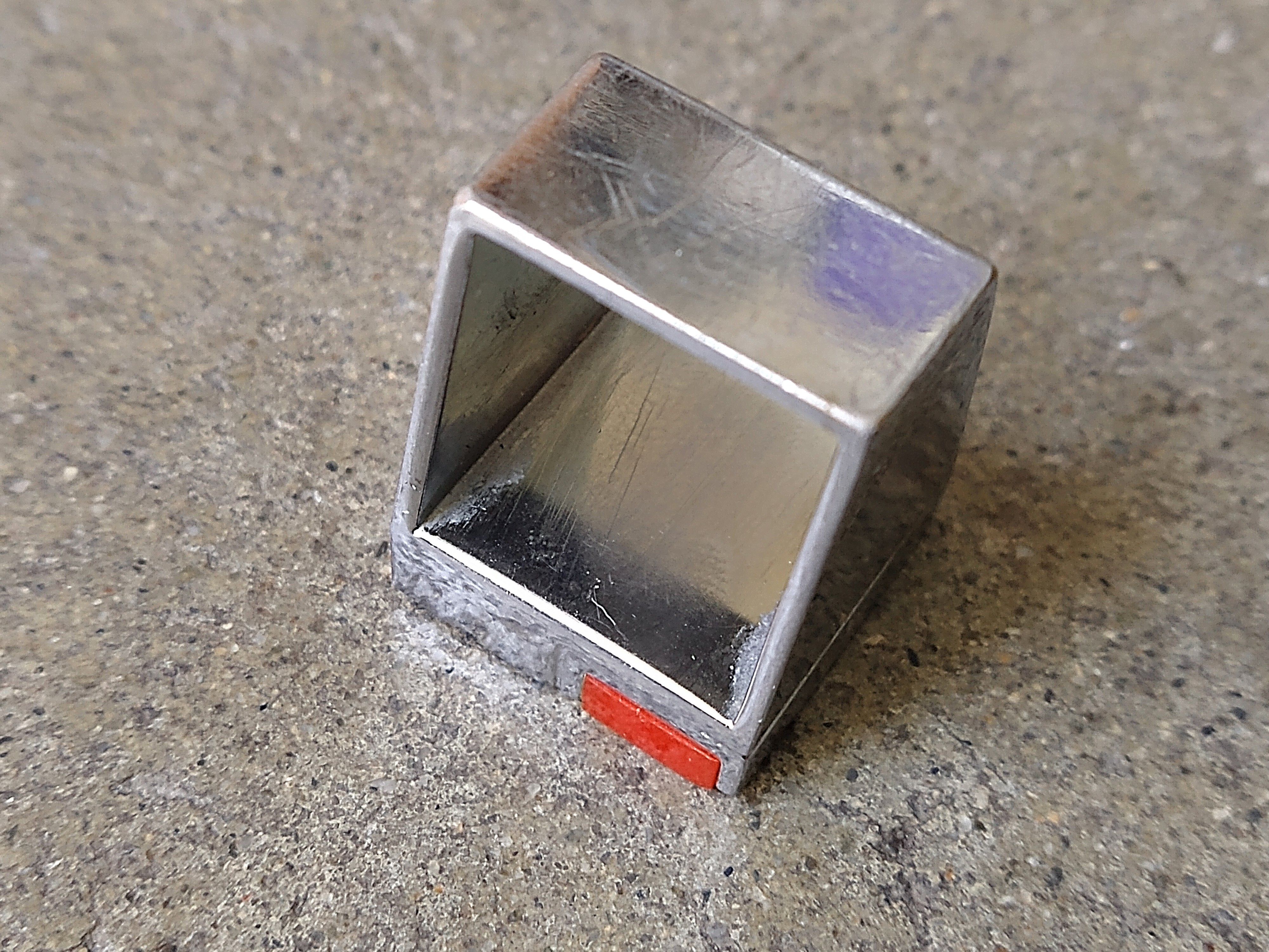 Jewelry Square Ring Size 7.5 Red Acrylic Avant Garde Modern Size ONE SIZE - 9 Thumbnail