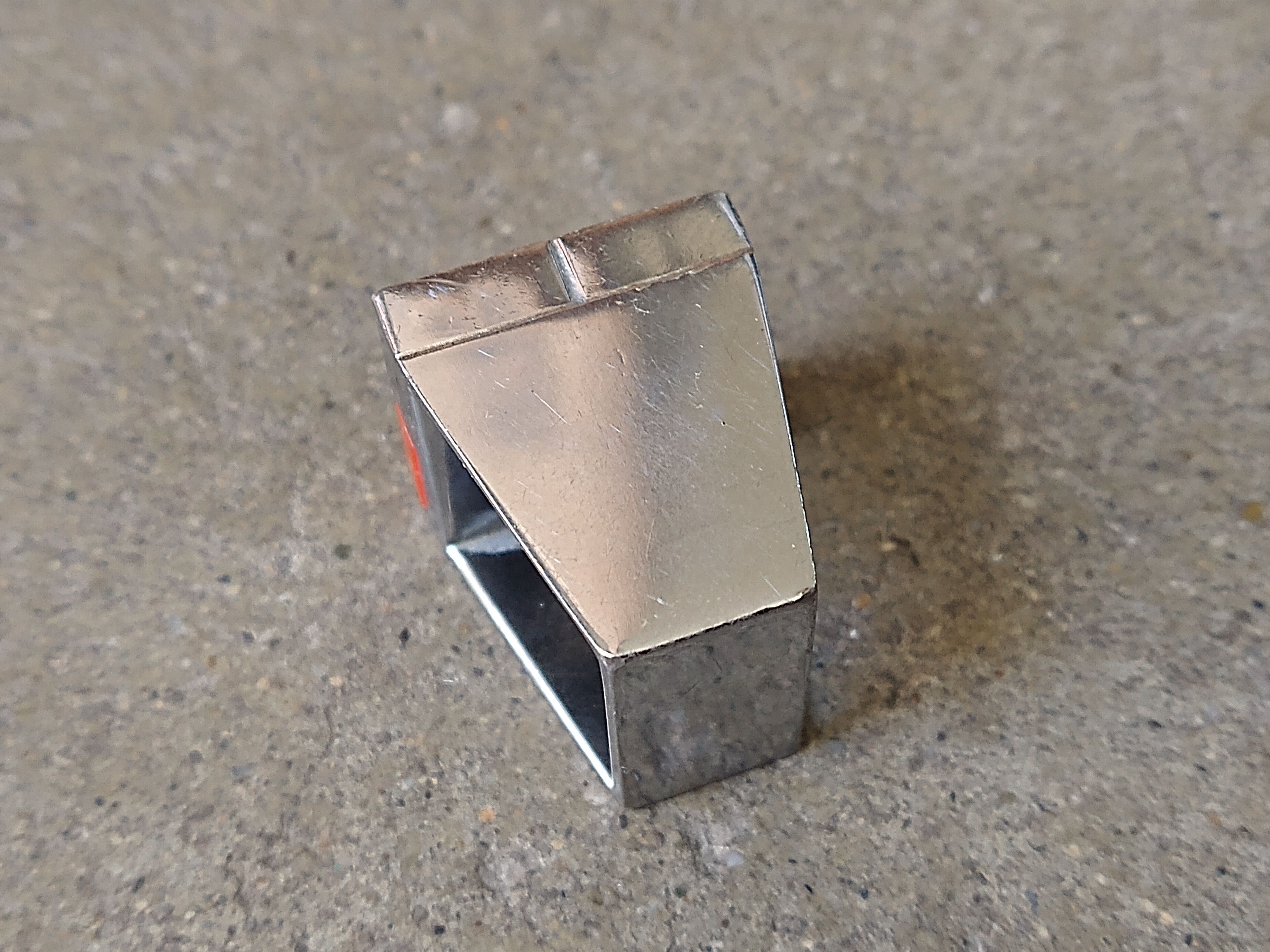 Jewelry Square Ring Size 7.5 Red Acrylic Avant Garde Modern Size ONE SIZE - 5 Thumbnail