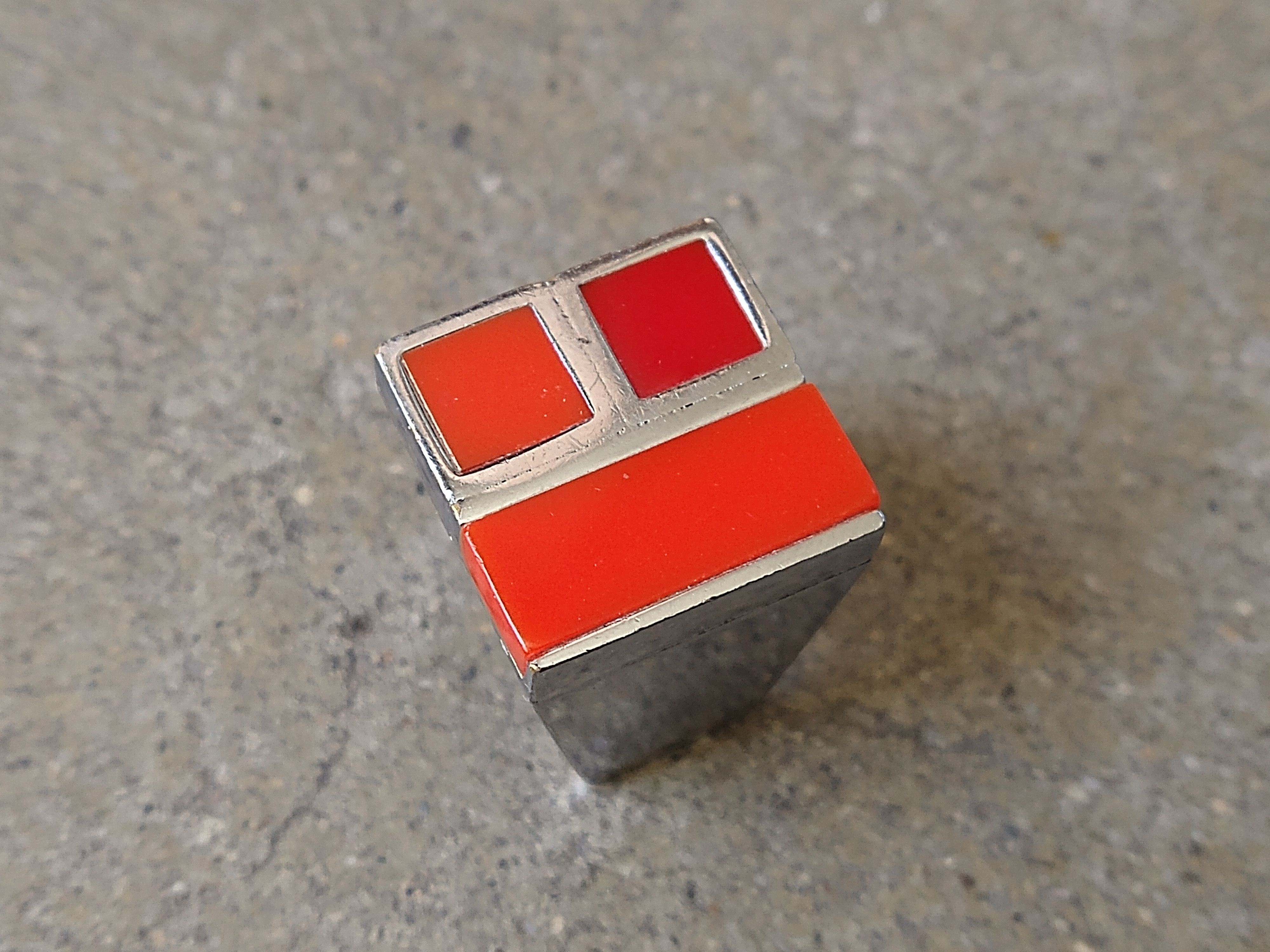Jewelry Square Ring Size 7.5 Red Acrylic Avant Garde Modern Size ONE SIZE - 4 Thumbnail
