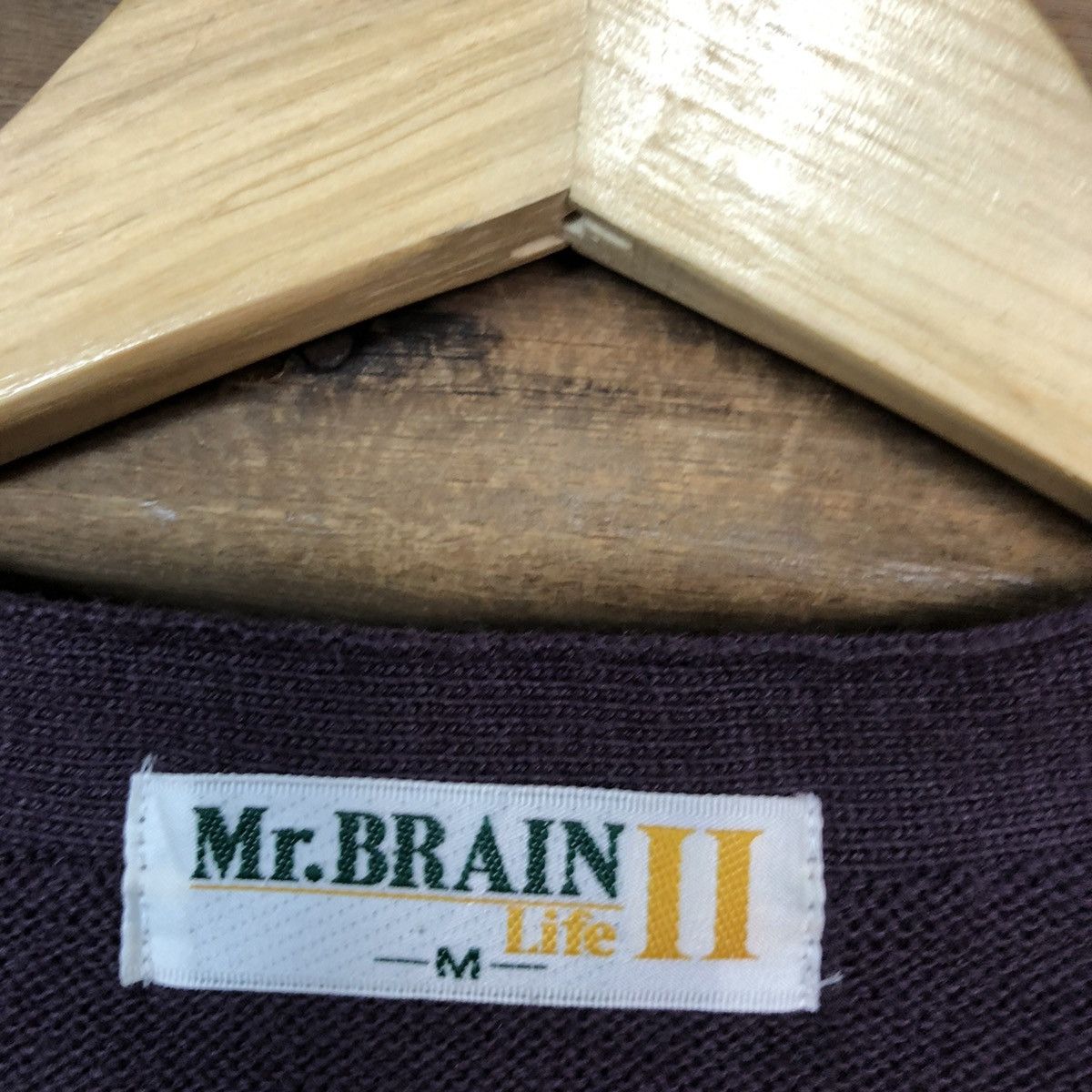 Aran Isles Knitwear × Vintage Mr.Brain Purple japan vintage knitwear Cardigan #5381 Size US M / EU 48-50 / 2 - 11 Thumbnail