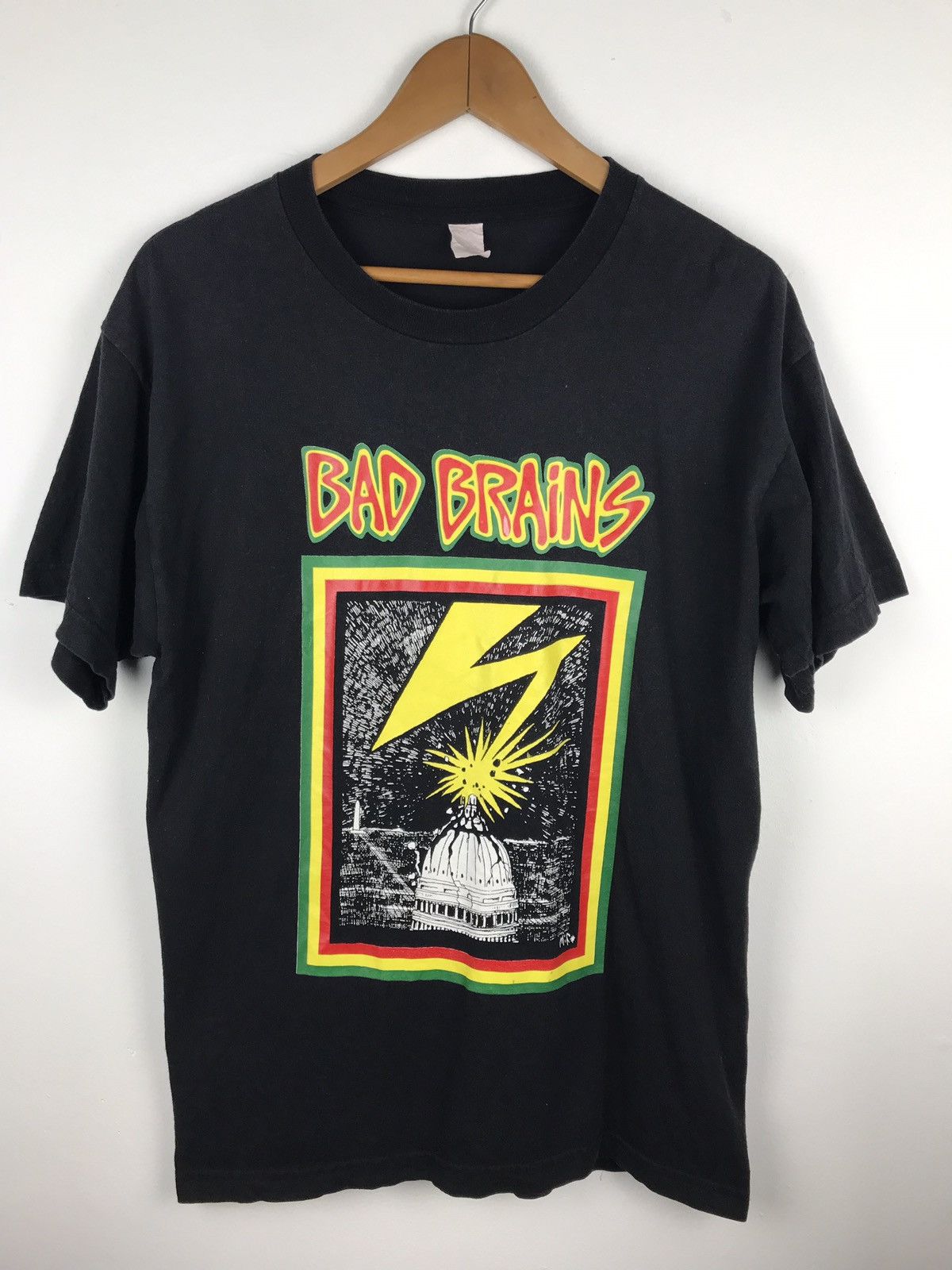 Band Tees Bad brains vintage 90’s big logo Size US L / EU 52-54 / 3 - 1 Thumbnail