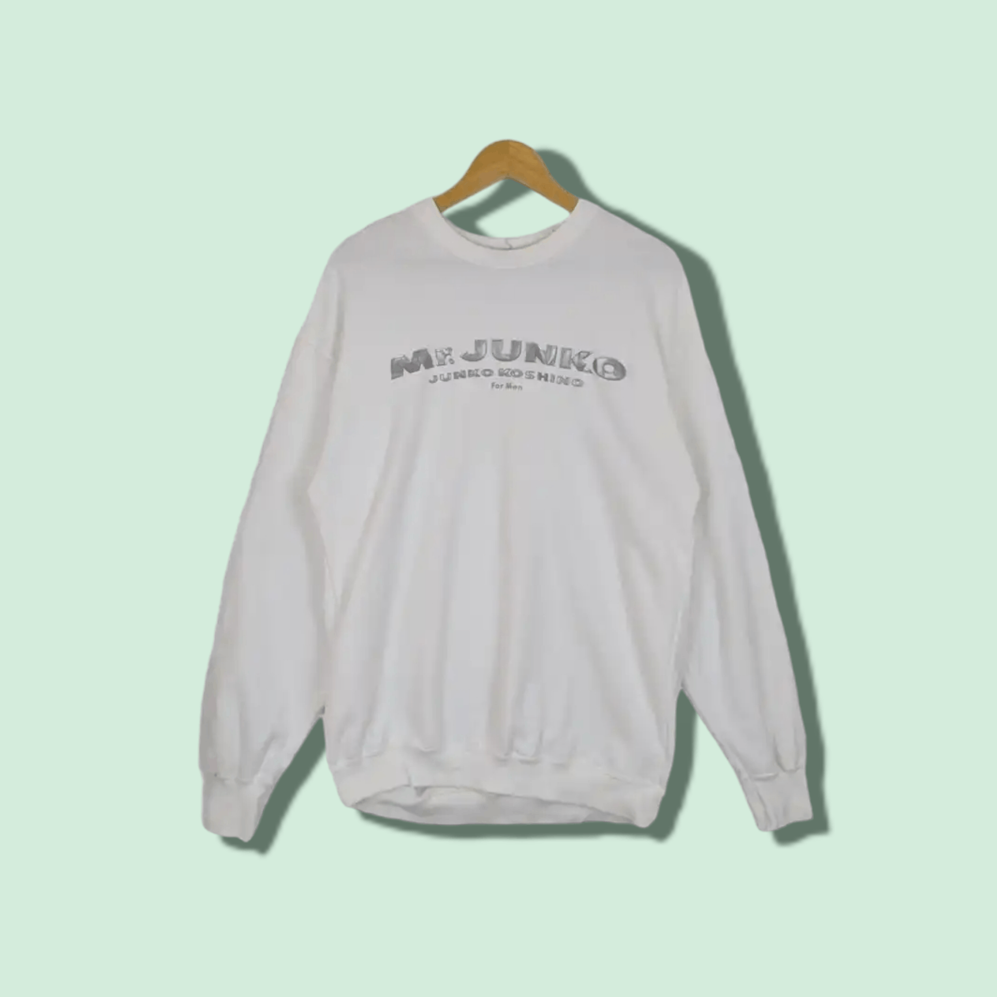 Japanese Brand MR JUNKO Junko Koshino Big Logo Spell Out Sweatshirt Size US L / EU 52-54 / 3 - 1 Thumbnail