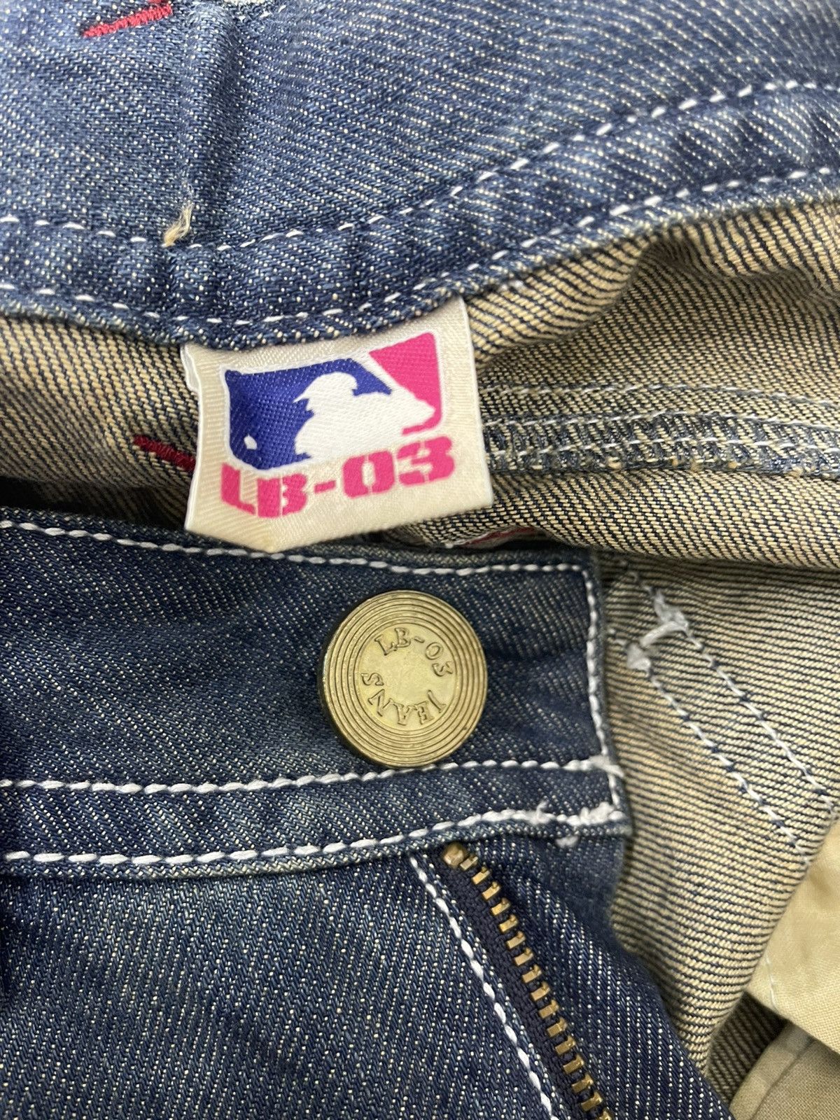 MLB Rare Vintage LB-03 x LA Dodgers Mlb Denim Jeans Size US 31 - 8 Thumbnail