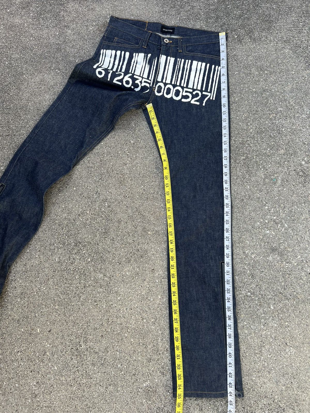 Vintage Vintage OVER DOSE Japan RiRi Zipper Denim Flare Jeans Size US 30 / EU 46 - 5 Thumbnail