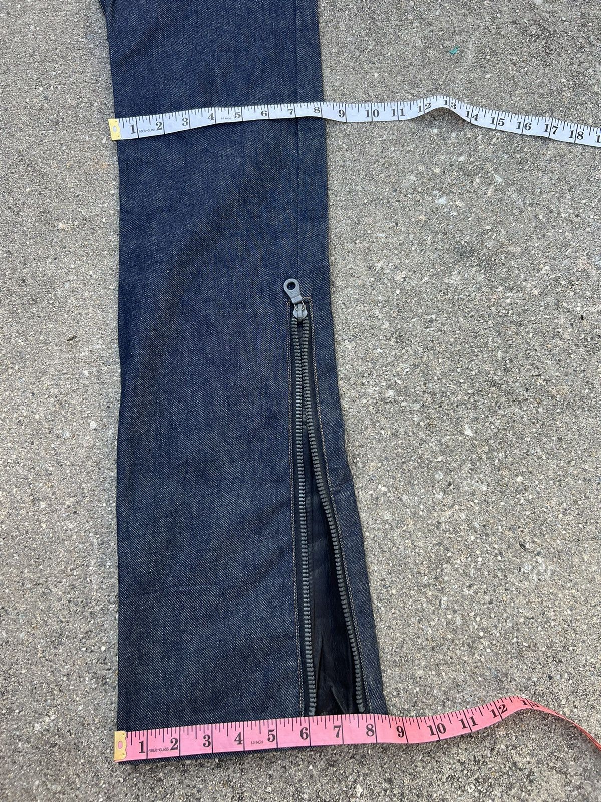 Vintage Vintage OVER DOSE Japan RiRi Zipper Denim Flare Jeans Size US 30 / EU 46 - 4 Thumbnail