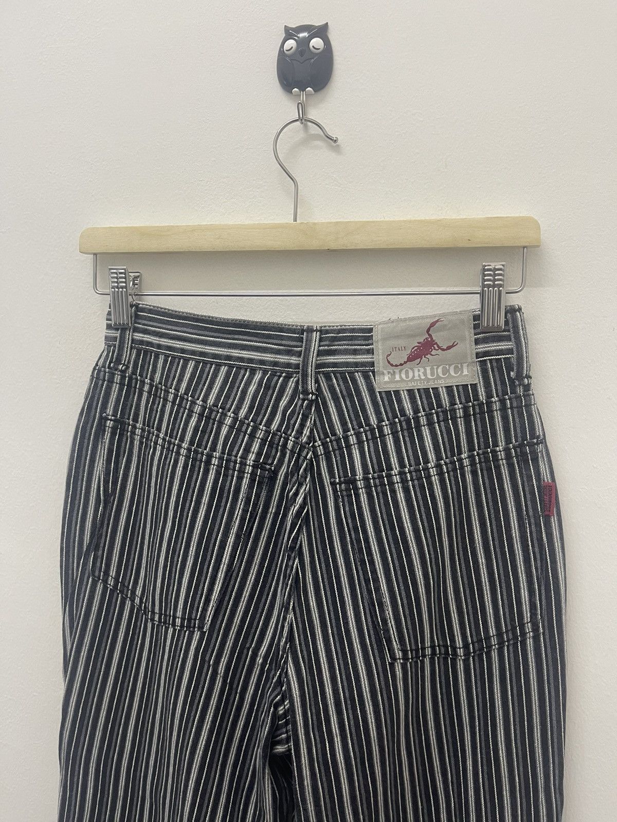 Fiorucci Rare Vintage FIORUCCI High Waist Striped Bootcut Flare Jeans Size US 26 / EU 42 - 2 Thumbnail