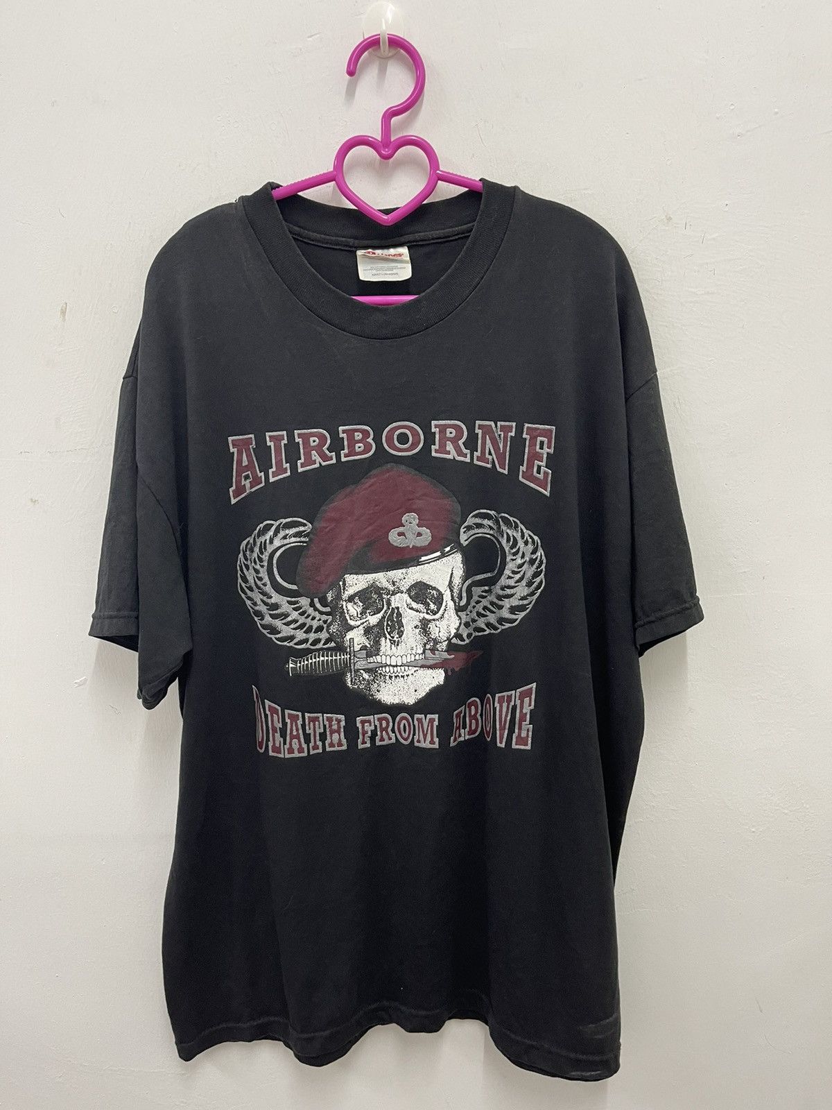 image of Movie x Vintage Airborne Death From Above Shirt in Black, Men's (Size Large)