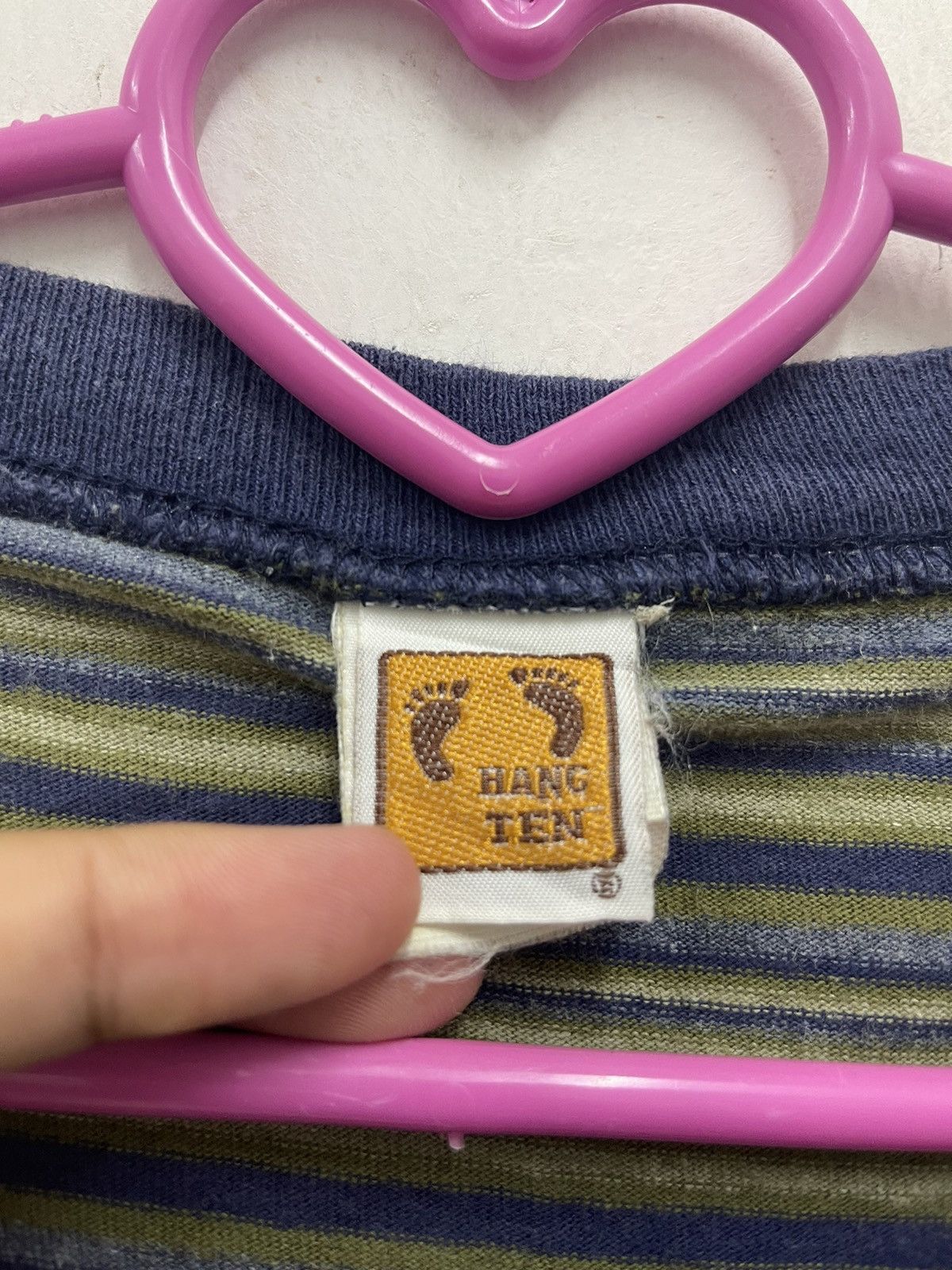 Hang Ten Rare 90s Vintage HANG TEN Striped Single Stitches Size US XL / EU 56 / 4 - 4 Thumbnail