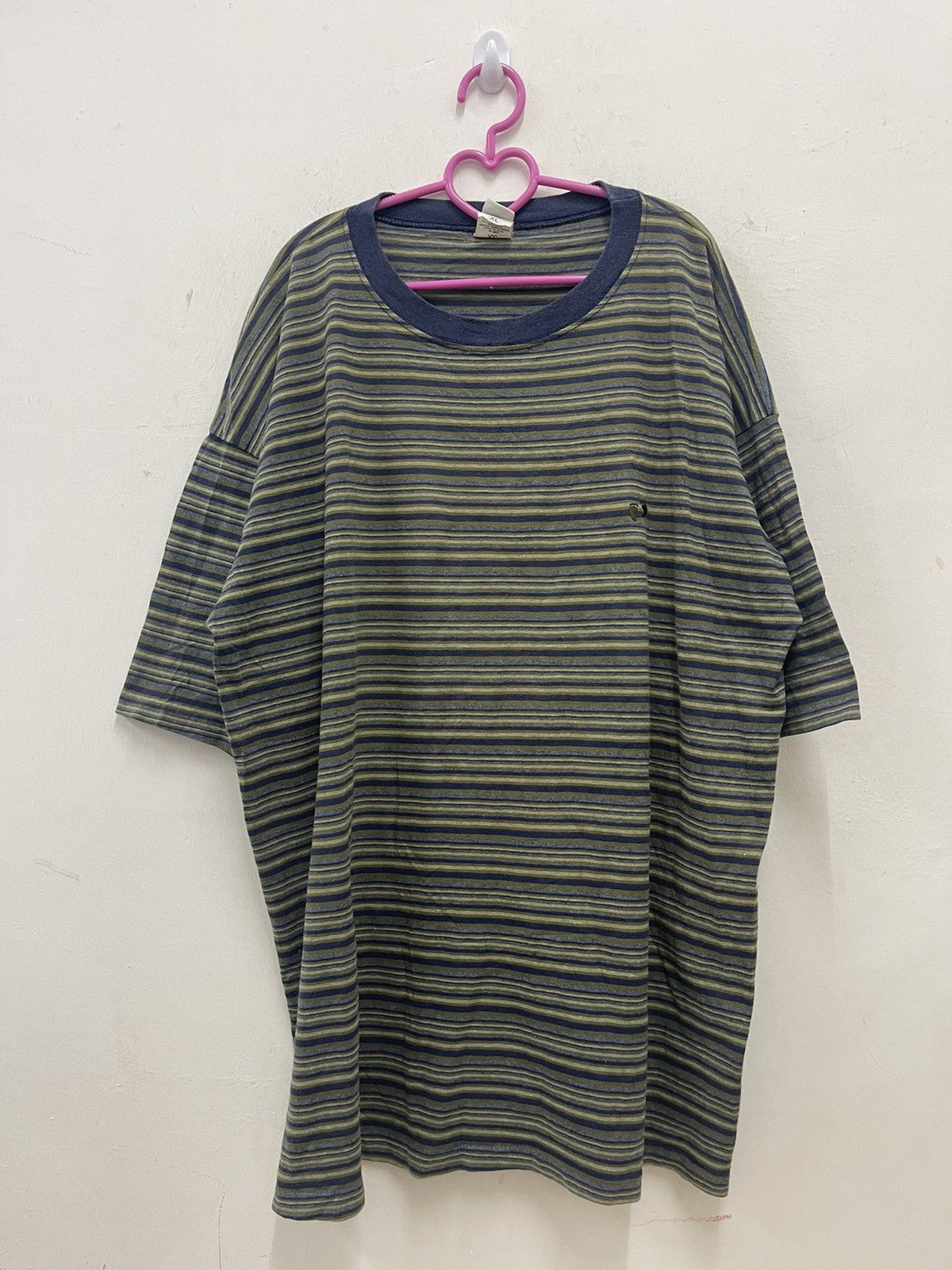 image of 90's Vintage Hang Ten Striped Single Stitches, Men's (Size XL)