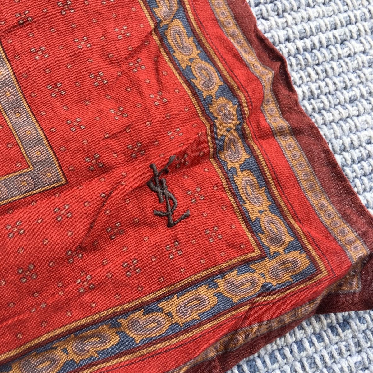 Vintage vintage ysl pocketsquare Size ONE SIZE - 2 Thumbnail
