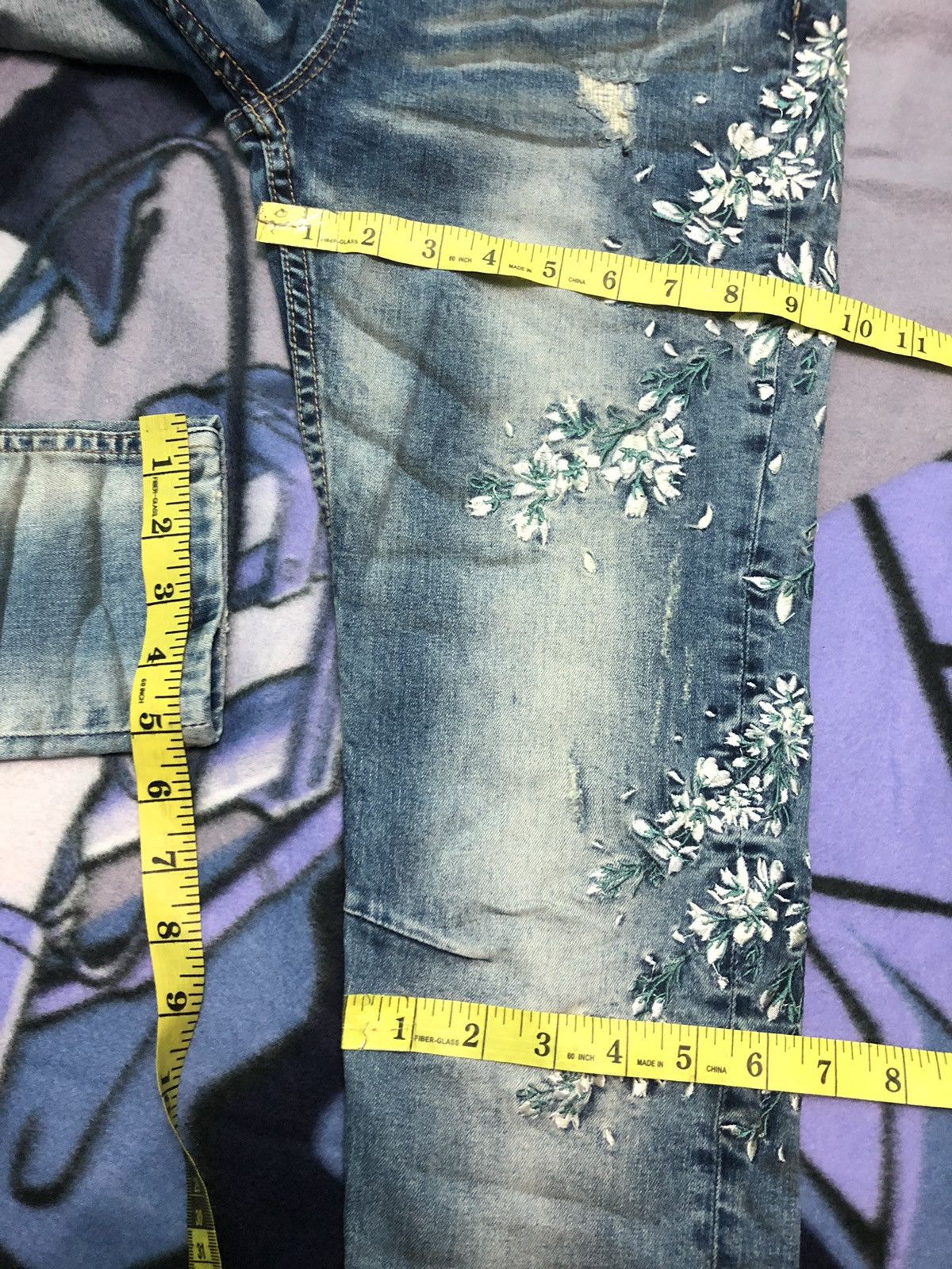 Edition Japan × Japanese Brand JAPANESE BRAND SAKURA EMBROIDERED SLIM SKINNY JEANS Size US 30 / EU 46 - 13 Thumbnail