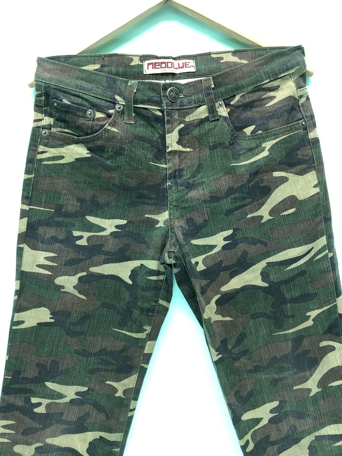 Vintage VINTAGE NEO BLUE MADE IN USA 🇺🇸 CAMO DENIM PANTS Size US 30 / EU 46 - 2 Thumbnail