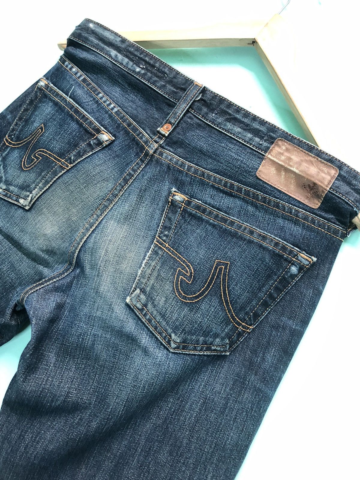 AG Adriano Goldschmied × Vintage VINTAGE AG SLIM STRAIGHT LEG FLARE DISTRESSED DENIM JEANS Size US 29 - 3 Thumbnail