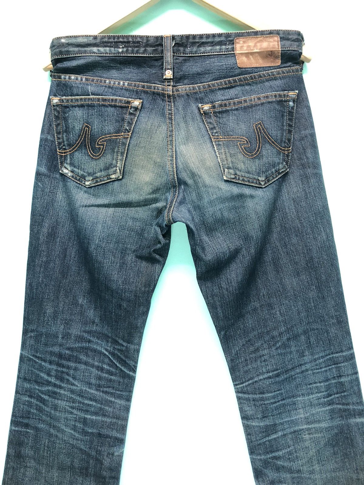 AG Adriano Goldschmied × Vintage VINTAGE AG SLIM STRAIGHT LEG FLARE DISTRESSED DENIM JEANS Size US 29 - 2 Thumbnail