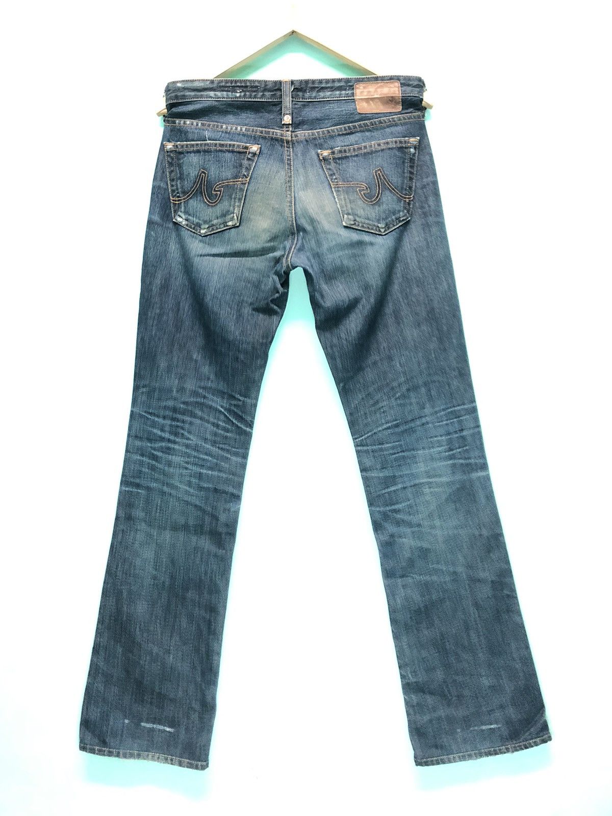 AG Adriano Goldschmied × Vintage VINTAGE AG SLIM STRAIGHT LEG FLARE DISTRESSED DENIM JEANS Size US 29 - 1 Thumbnail