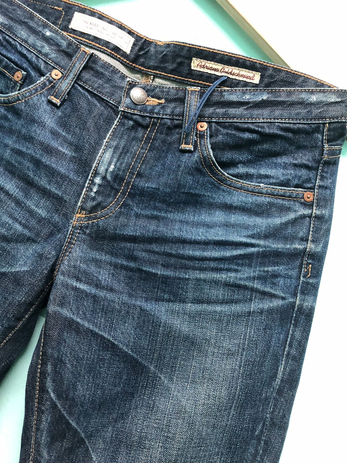 AG Adriano Goldschmied × Vintage VINTAGE AG SLIM STRAIGHT LEG FLARE DISTRESSED DENIM JEANS Size US 29 - 8 Thumbnail