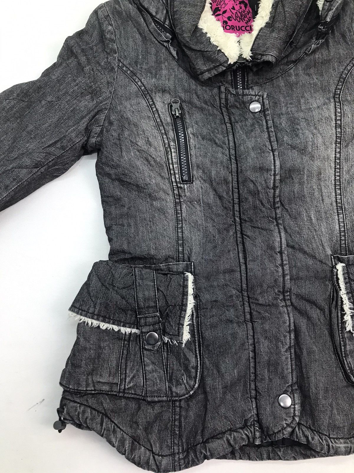 Fiorucci Fiorucci hooded fur parka denim jacket Size S / US 4 / IT 40 - 9 Thumbnail