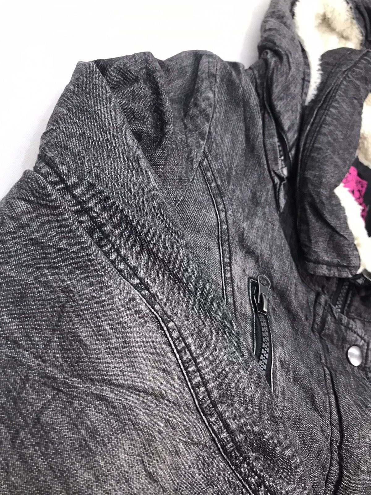 Fiorucci Fiorucci hooded fur parka denim jacket Size S / US 4 / IT 40 - 8 Thumbnail