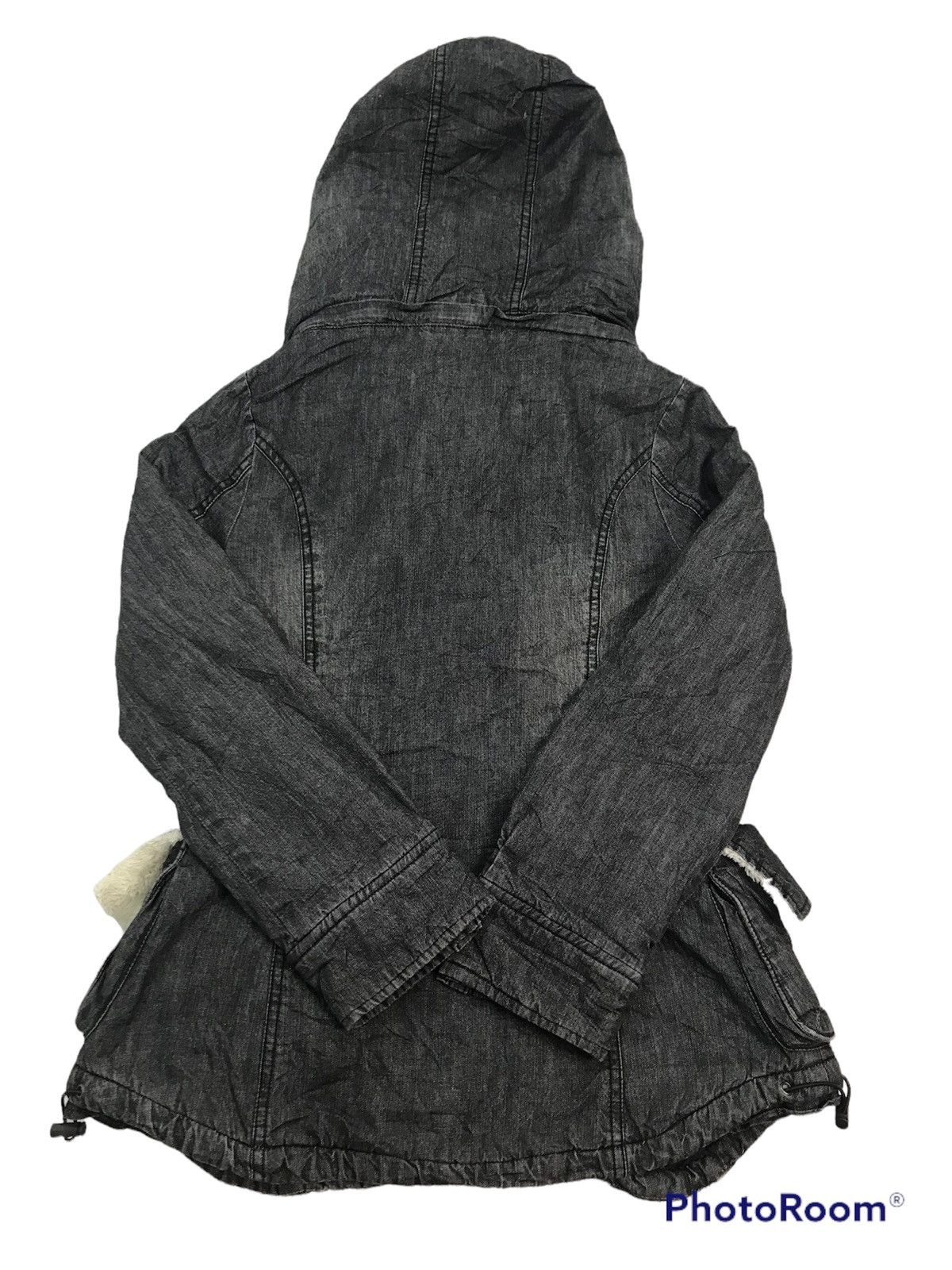 Fiorucci Fiorucci hooded fur parka denim jacket Size S / US 4 / IT 40 - 2 Thumbnail