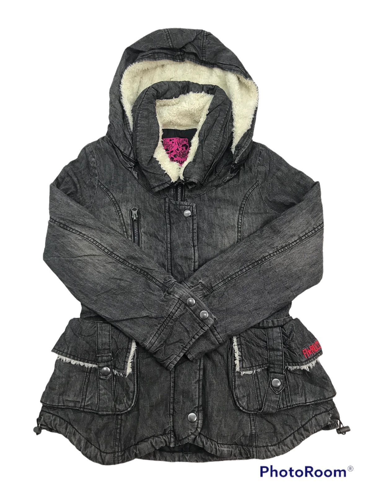 Fiorucci Fiorucci hooded fur parka denim jacket Size S / US 4 / IT 40 - 1 Thumbnail