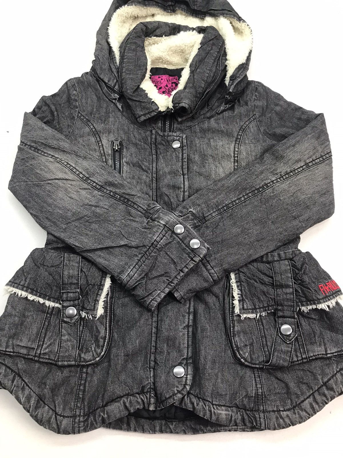 Fiorucci Fiorucci hooded fur parka denim jacket Size S / US 4 / IT 40 - 3 Thumbnail