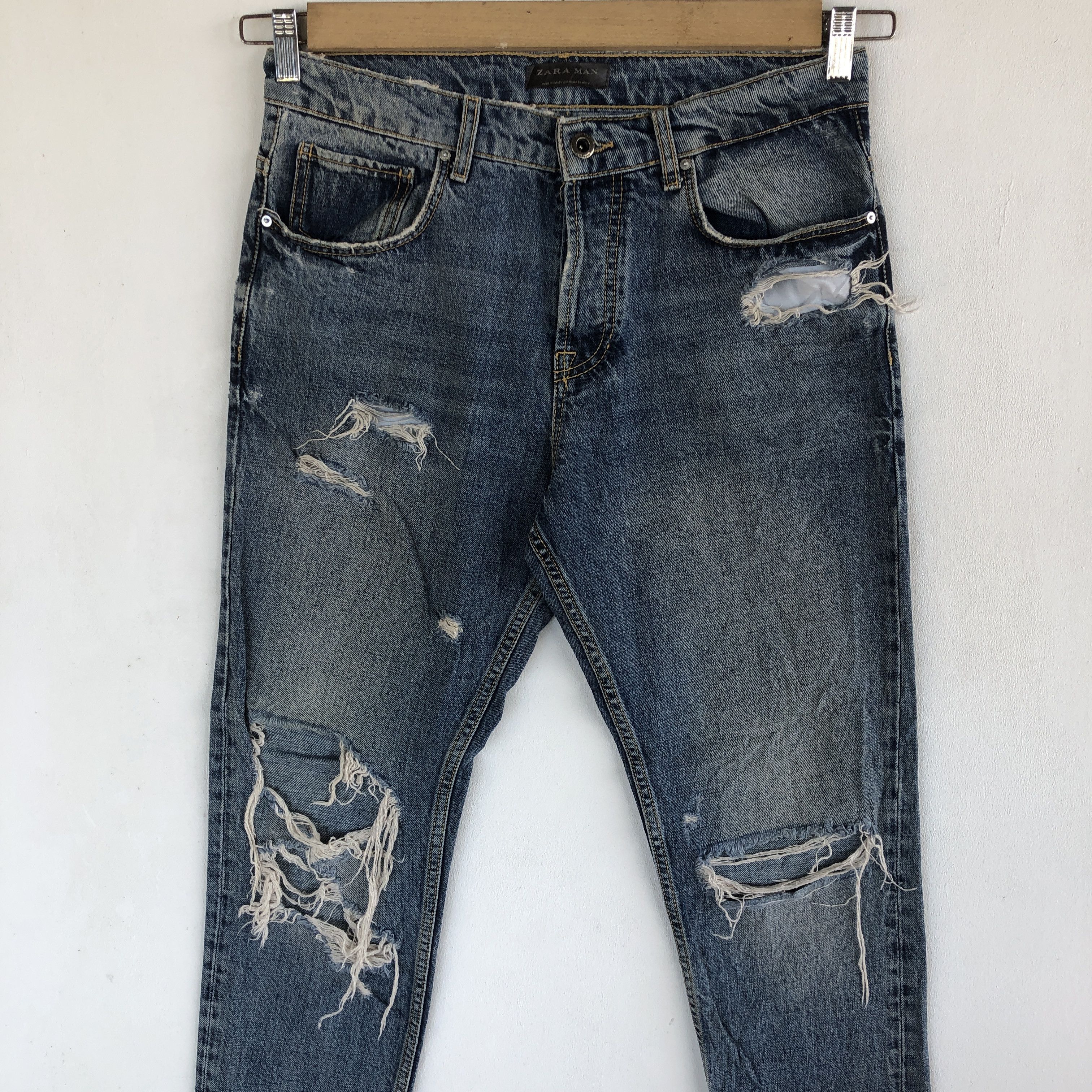 Japanese Brand Vintage Japanese Jeans Distressed Japanese Denim Pants Size US 30 / EU 46 - 5 Thumbnail