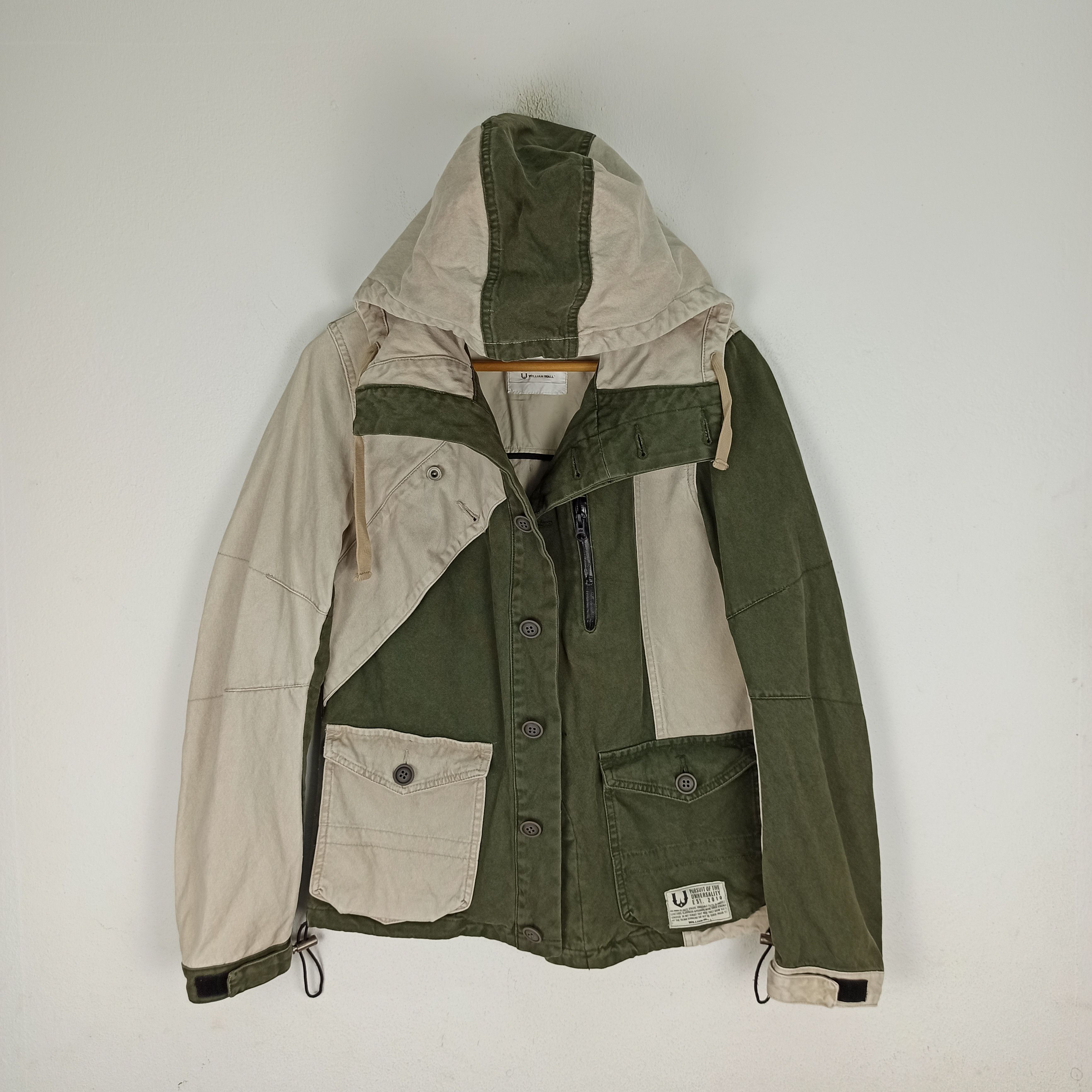 Edition Japan 🔥Rare🔥William Wall Patchwork Jacket Hoodie Cotton Japan Size US S / EU 44-46 / 1 - 4 Thumbnail