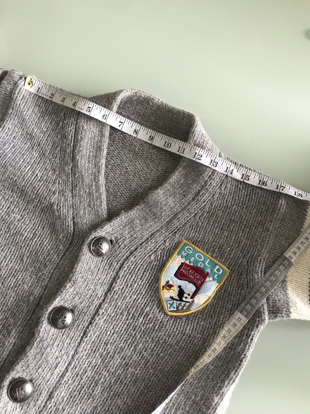 HYDROGEN Vintage Hydrogen Pro Ski Club Knitwear Button Up Jacket Size US M / EU 48-50 / 2 - 16 Thumbnail