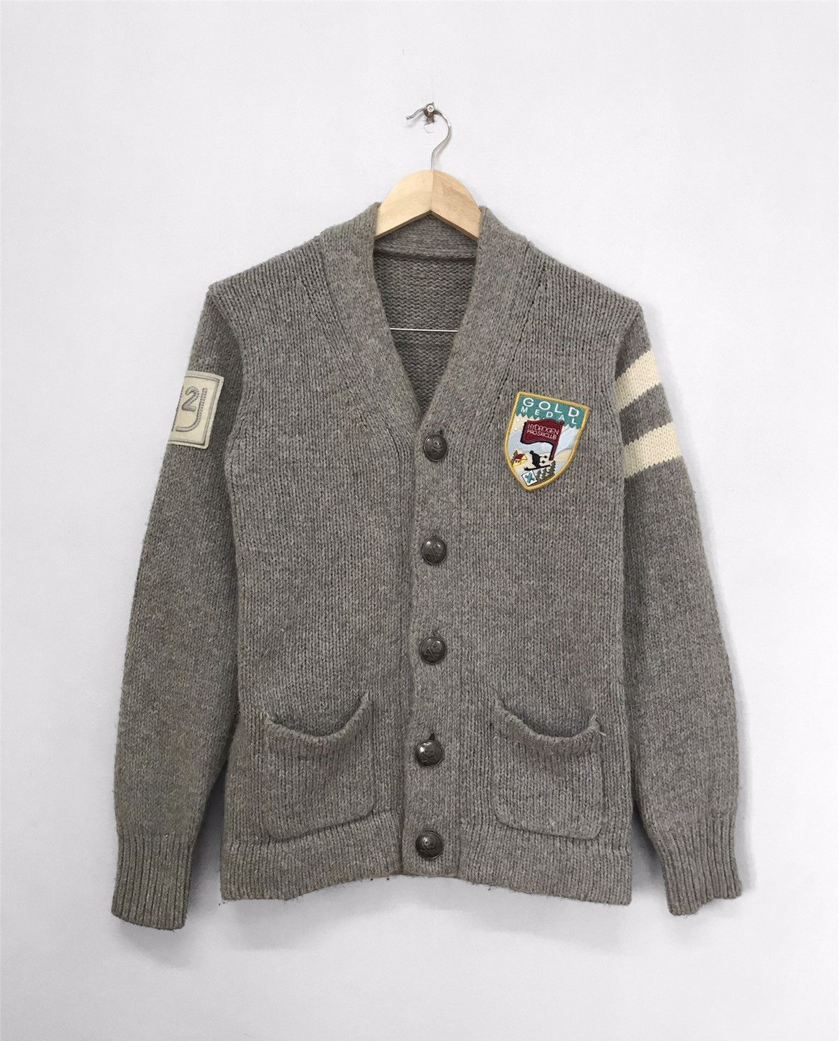 HYDROGEN Vintage Hydrogen Pro Ski Club Knitwear Button Up Jacket Size US M / EU 48-50 / 2 - 1 Thumbnail
