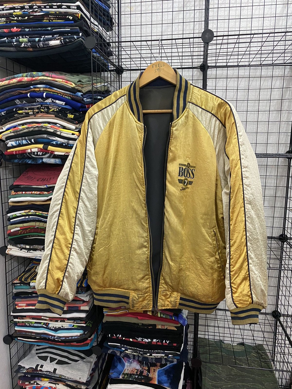 Vintage VINTAGE SUNTORY COFFEE REVERSIBLE BOMBER JACKET Size US L / EU 52-54 / 3 - 2 Thumbnail