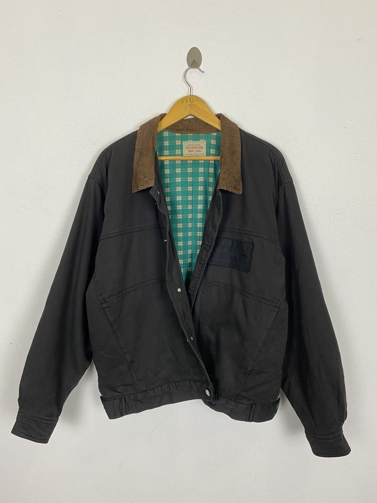 Vintage VINTAGE RELAXING MIND YOUNG WORKER BOMBER STYLE JACKET Size US L / EU 52-54 / 3 - 4 Thumbnail