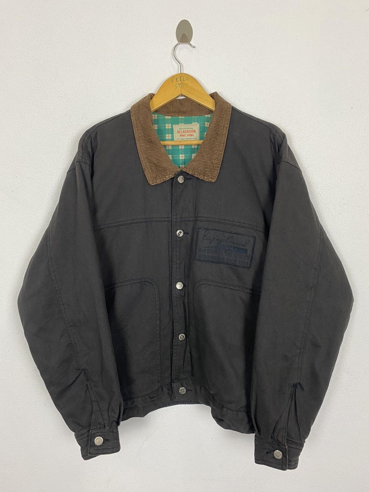Vintage VINTAGE RELAXING MIND YOUNG WORKER BOMBER STYLE JACKET Size US L / EU 52-54 / 3 - 3 Thumbnail
